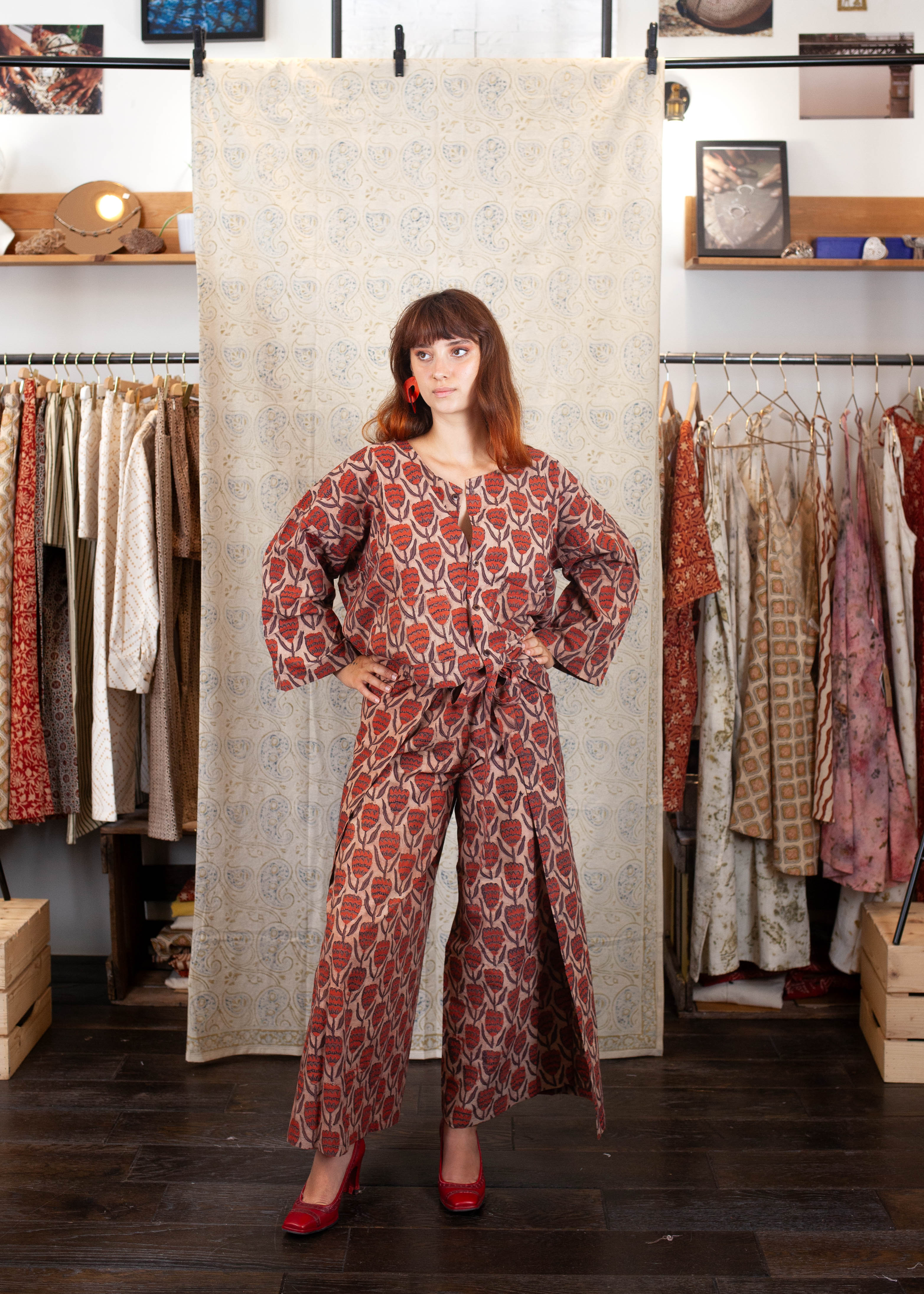 Pantalon SARASWATI -  Coton bio - Imprimé TYOOLIP
