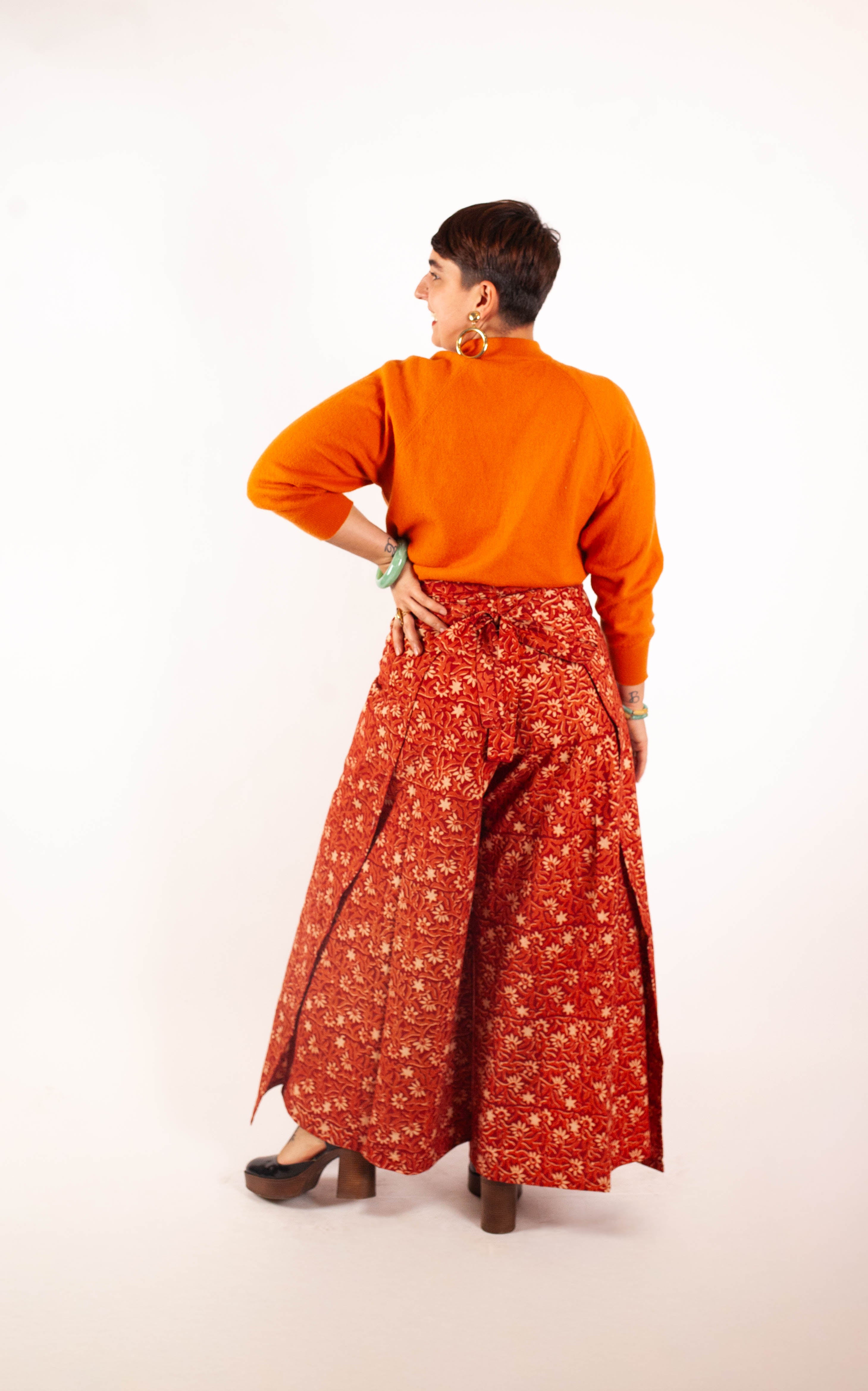 Pantalon SARASWATI - Coton bio - Imprimé KALEE (bourgeon)