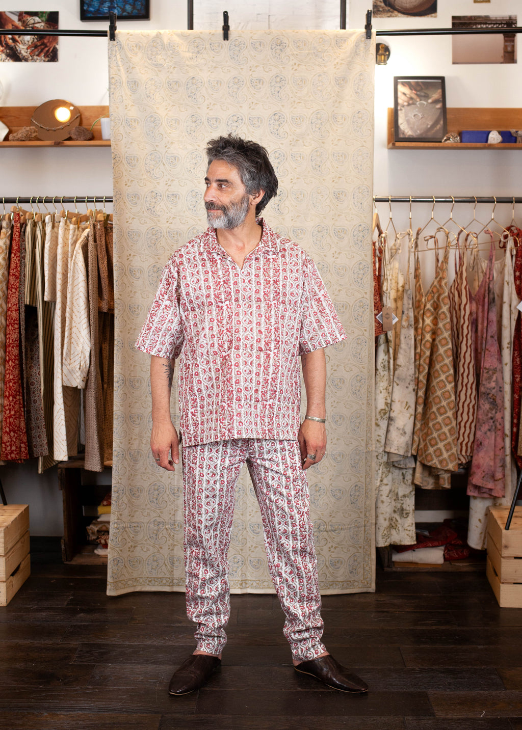 T-shirt KURTA V.4 - Coton bio - Imprimé ROSE