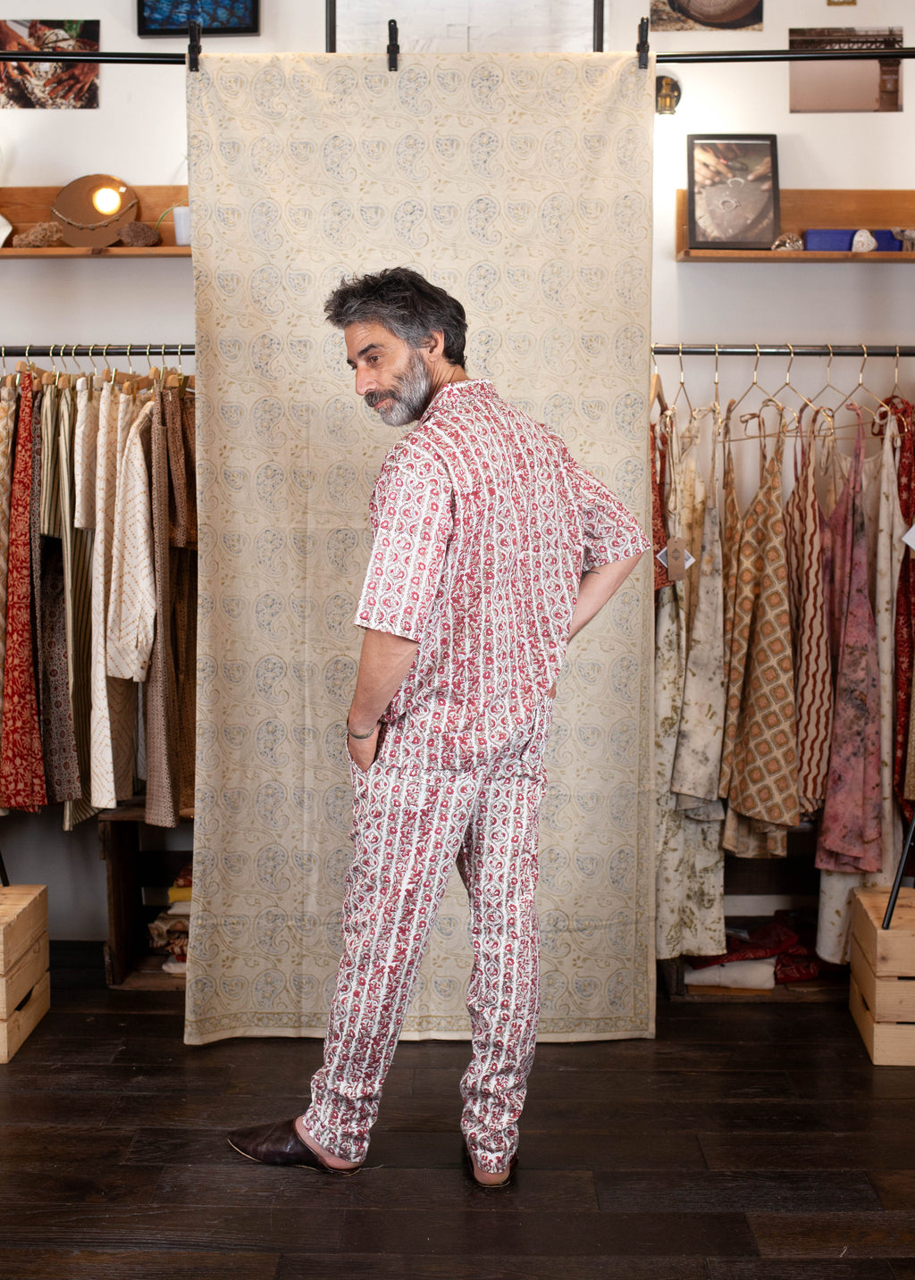 T-shirt KURTA V.4 - Coton bio - Imprimé ROSE