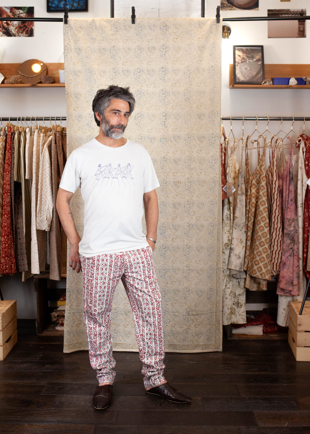 Pantalon Hosur - Coton bio - Imprimé ROSE