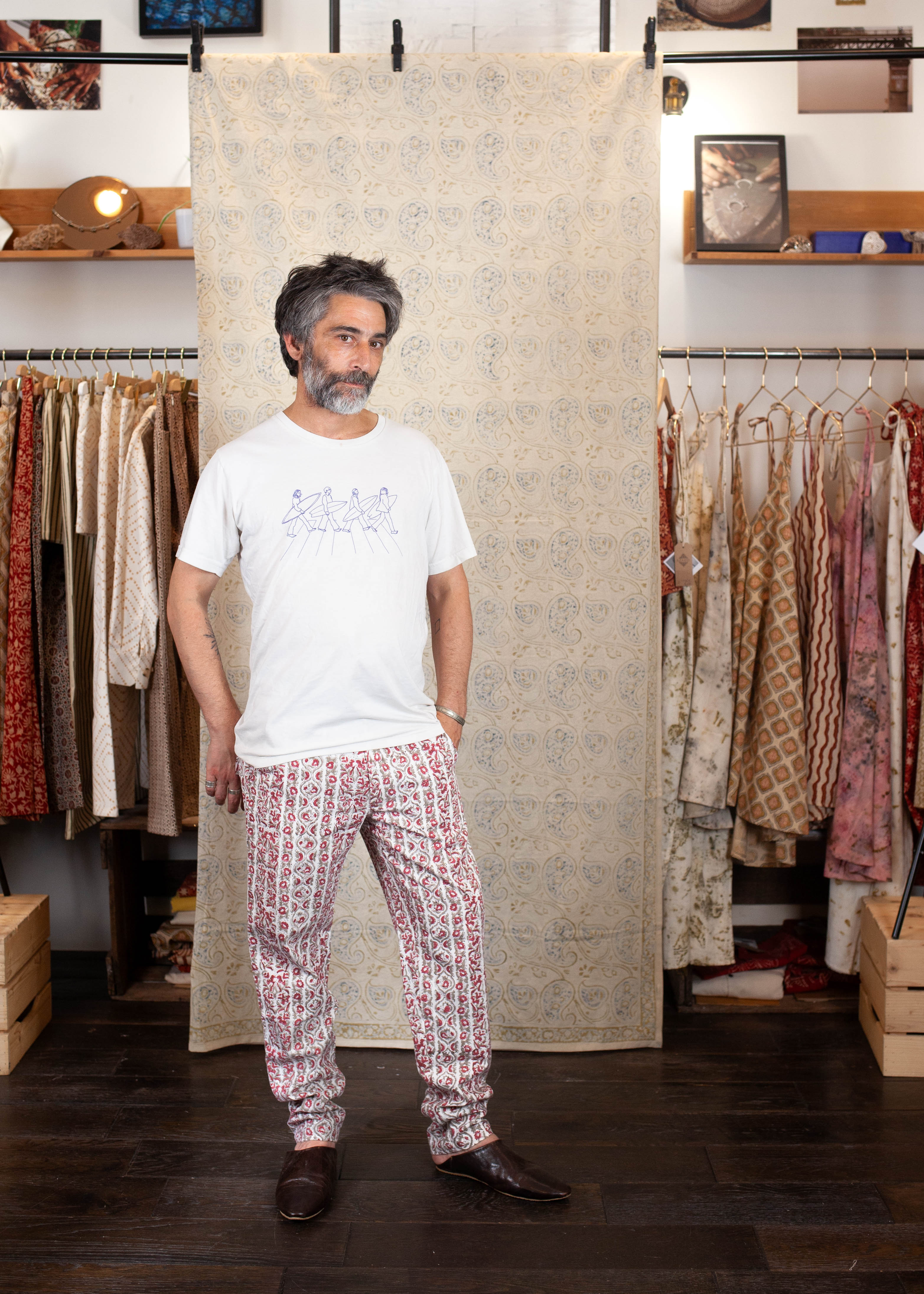 Pantalon Hosur - Coton bio - Imprimé ROSE