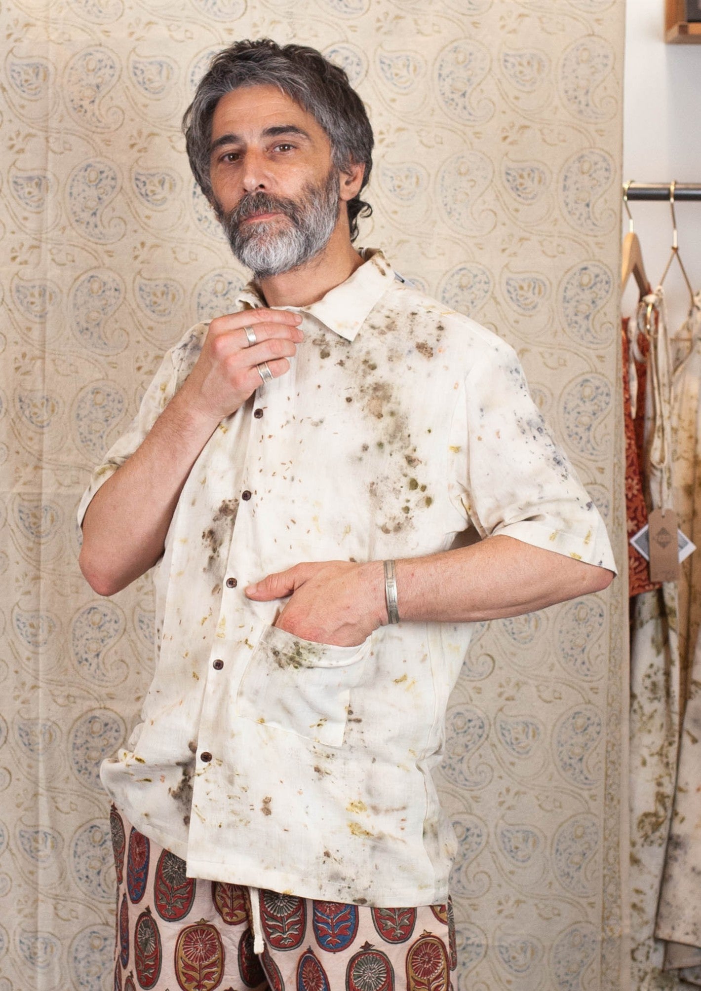 Chemise Linga - Kala coton - Imprimé AANAND (joie)
