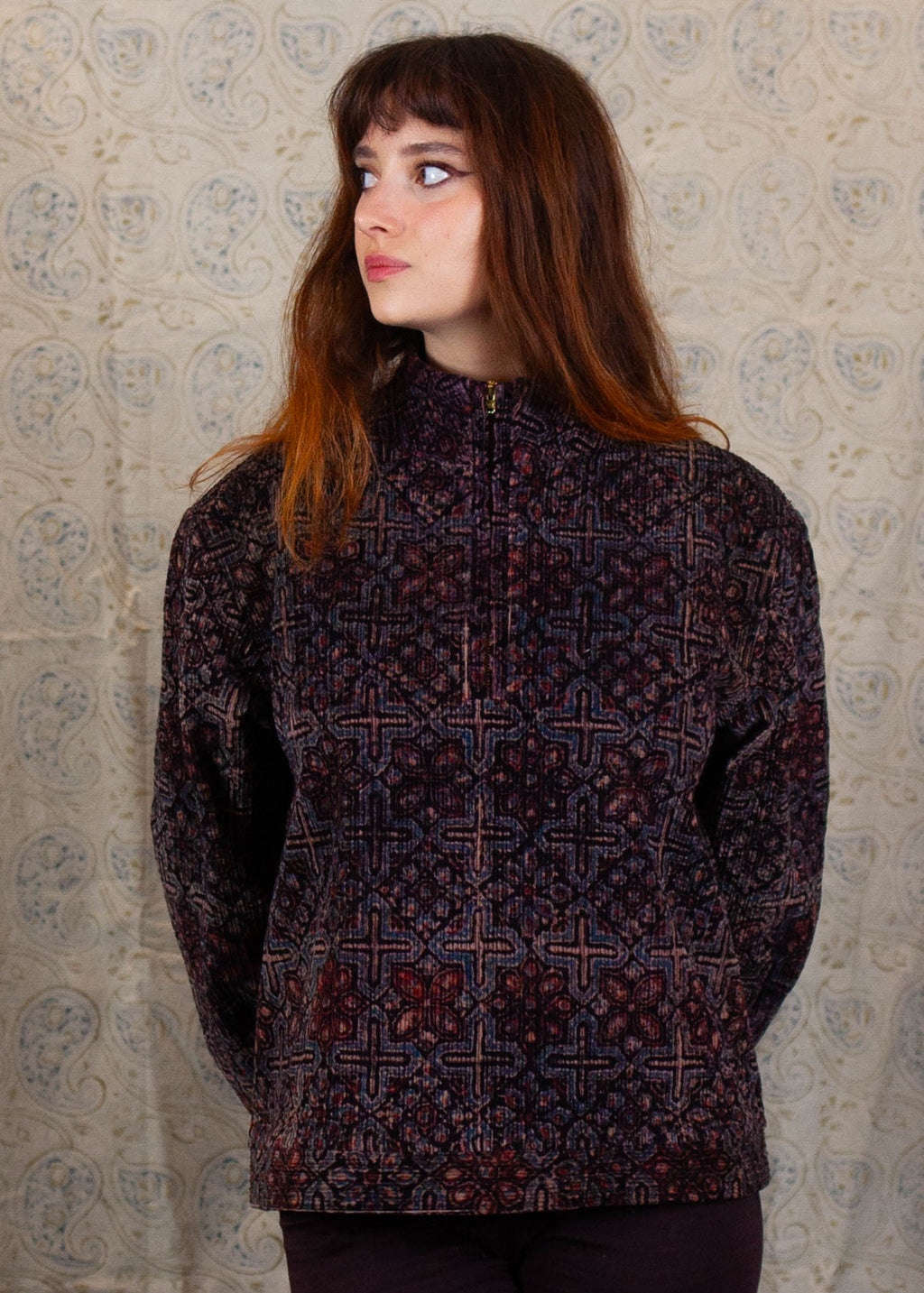 Sweat-shirt BARASTIA - Coton bio - Imprimé AAINA (miroir)