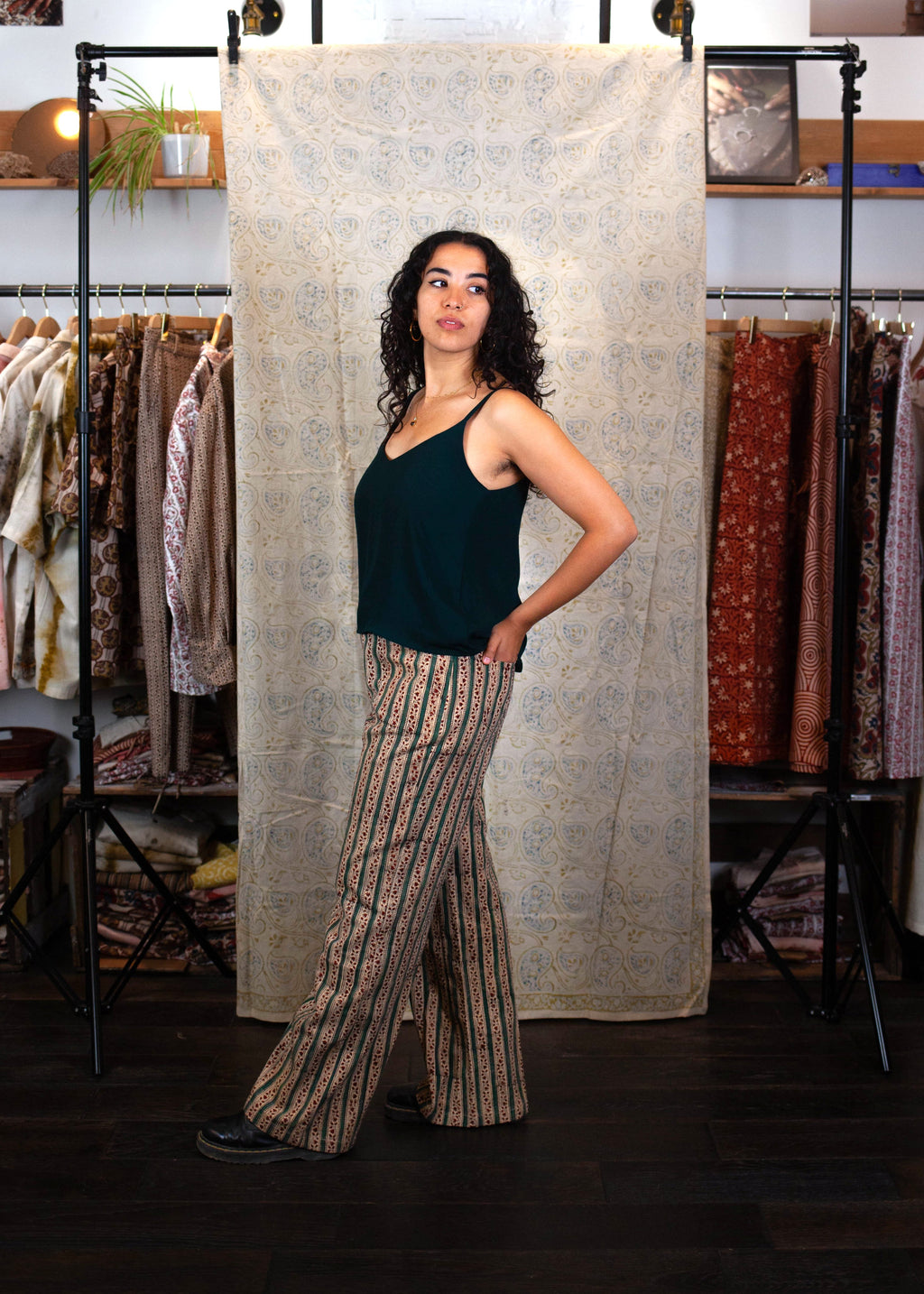 Pantalon GWALIOR - Coton bio - Coloris JASMIN