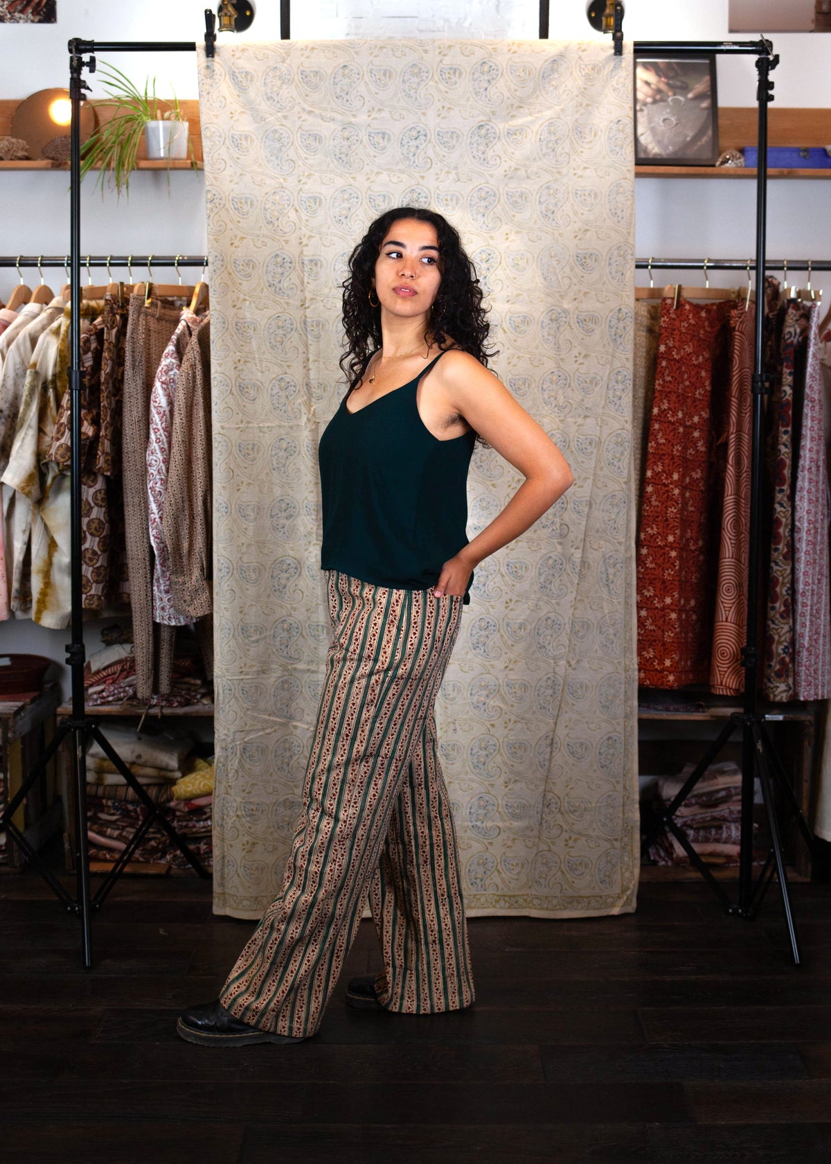 Pantalon GWALIOR - Coton bio - Coloris JASMIN