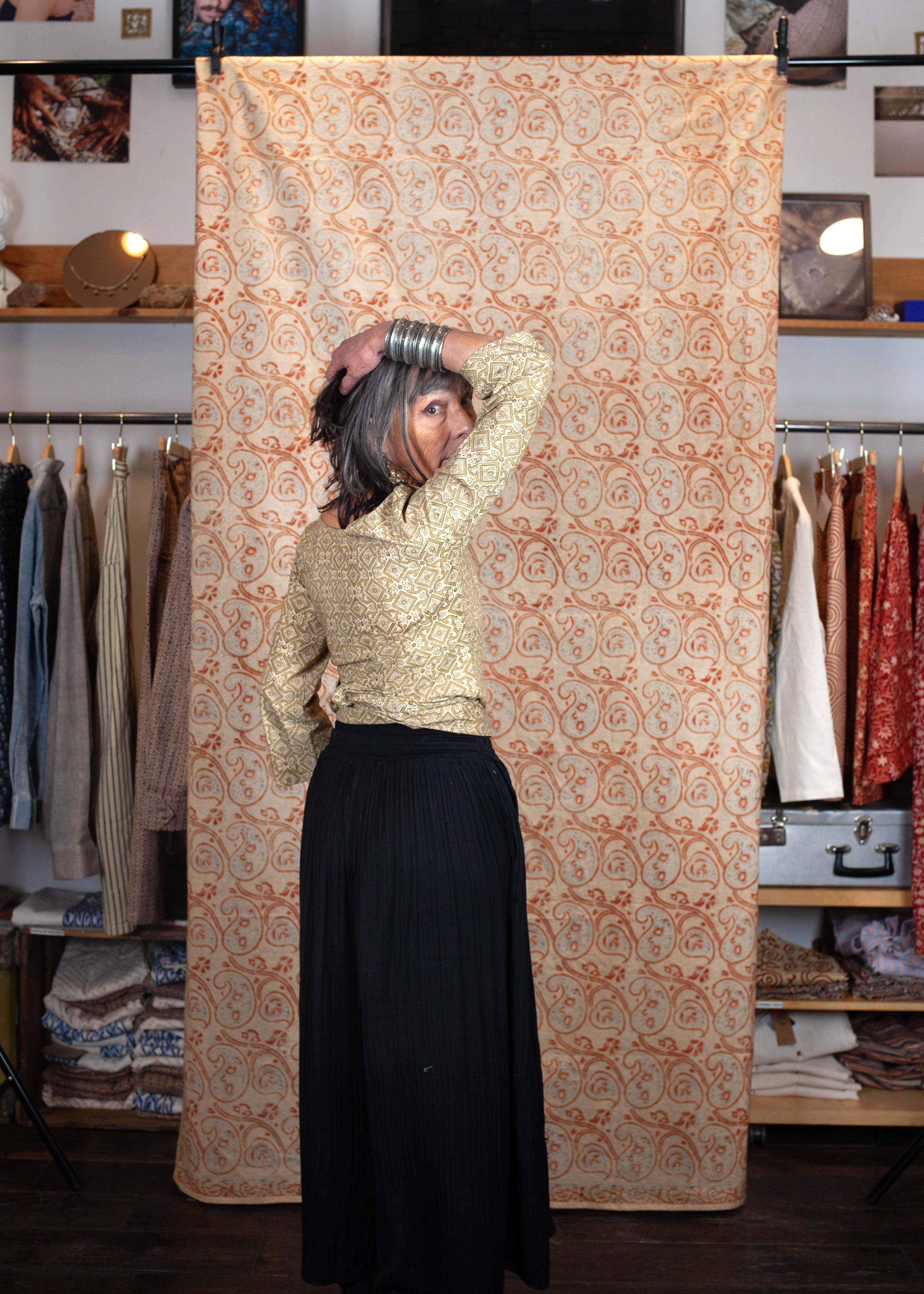 Top BENARES  -Coton bio - Imprimé SAATH (ensemble)