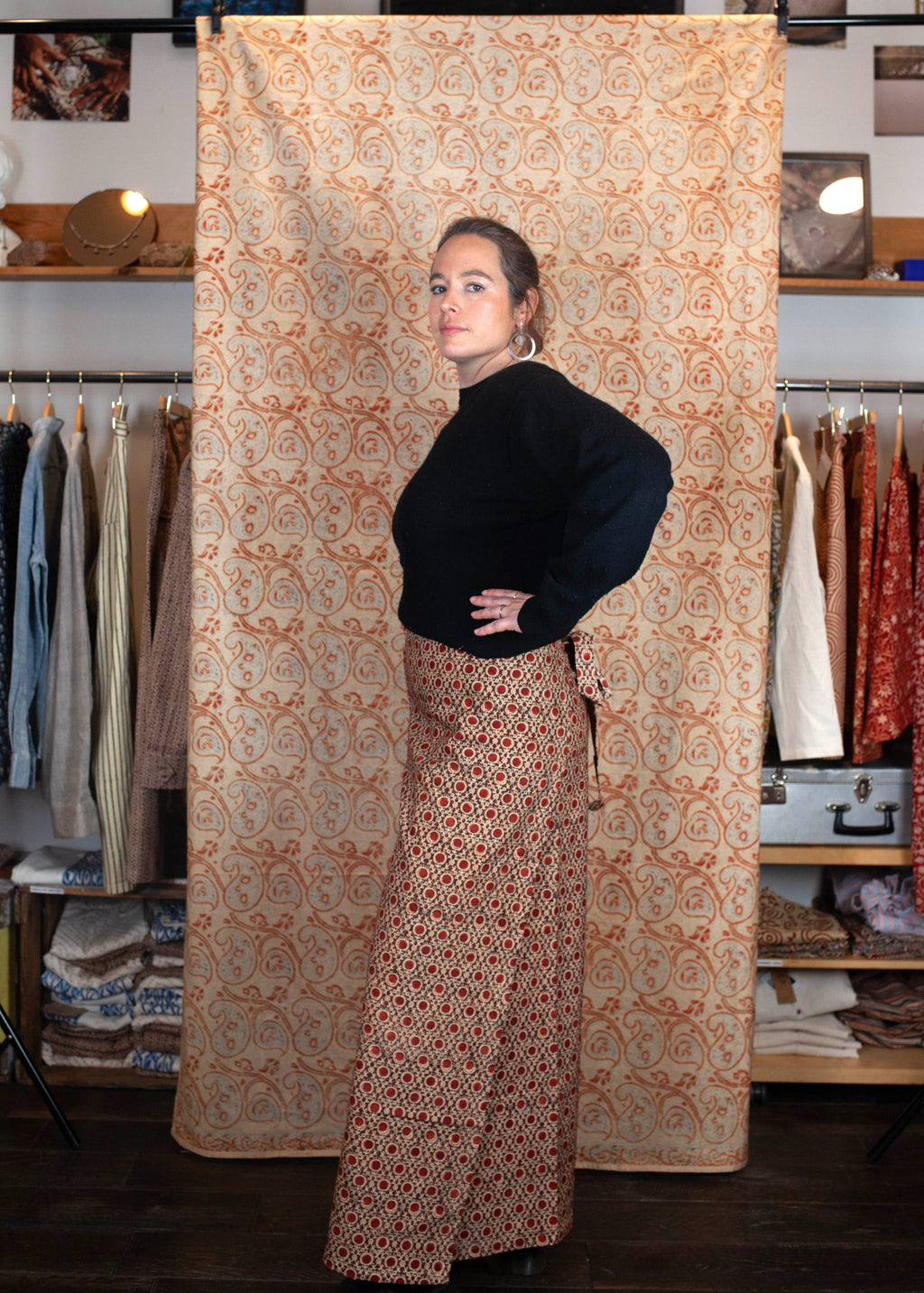 Pantalon SARASWATI -  Coton bio - Imprimé KENDR (centre)