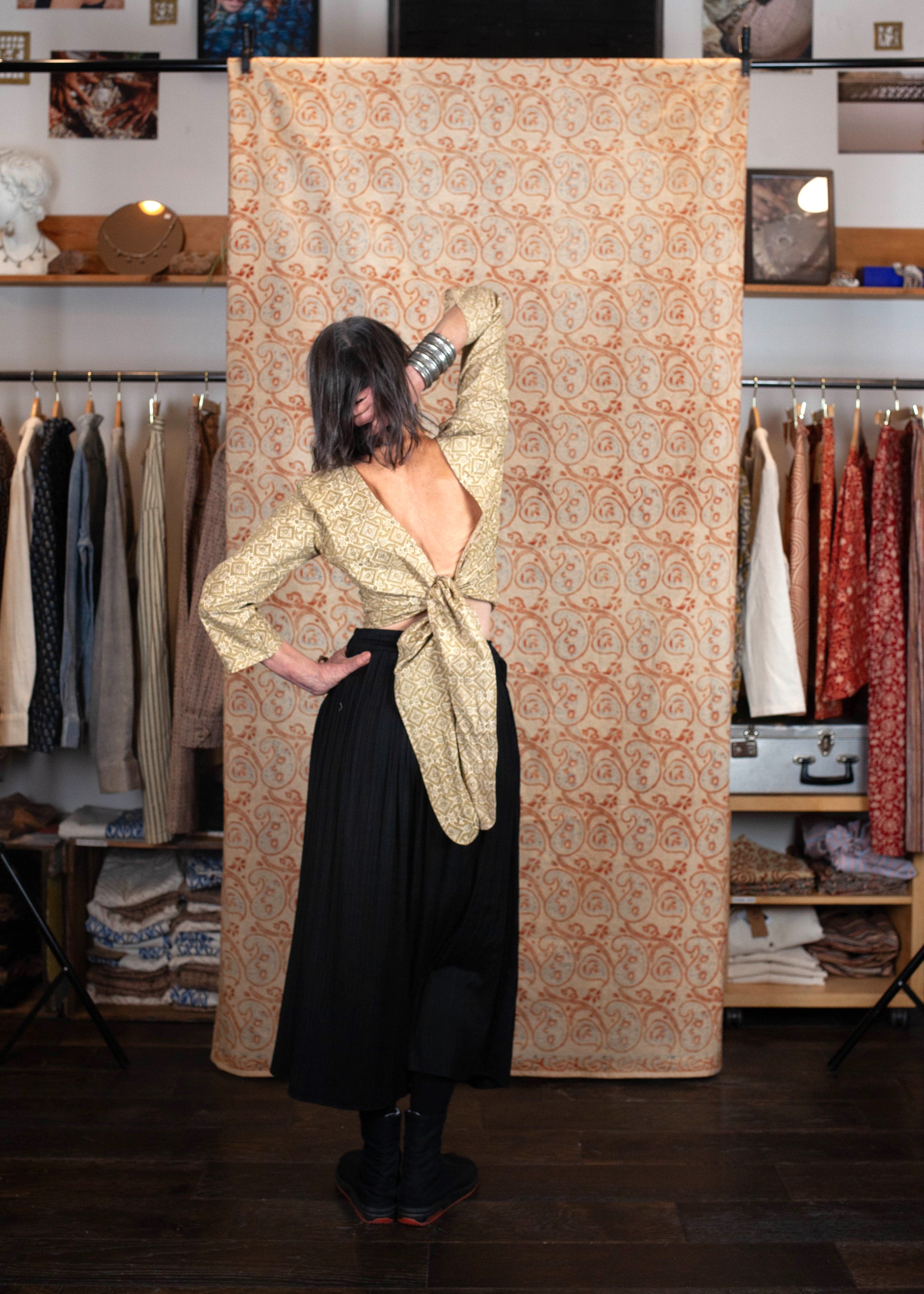 Top BENARES  -Coton bio - Imprimé SAATH (ensemble)
