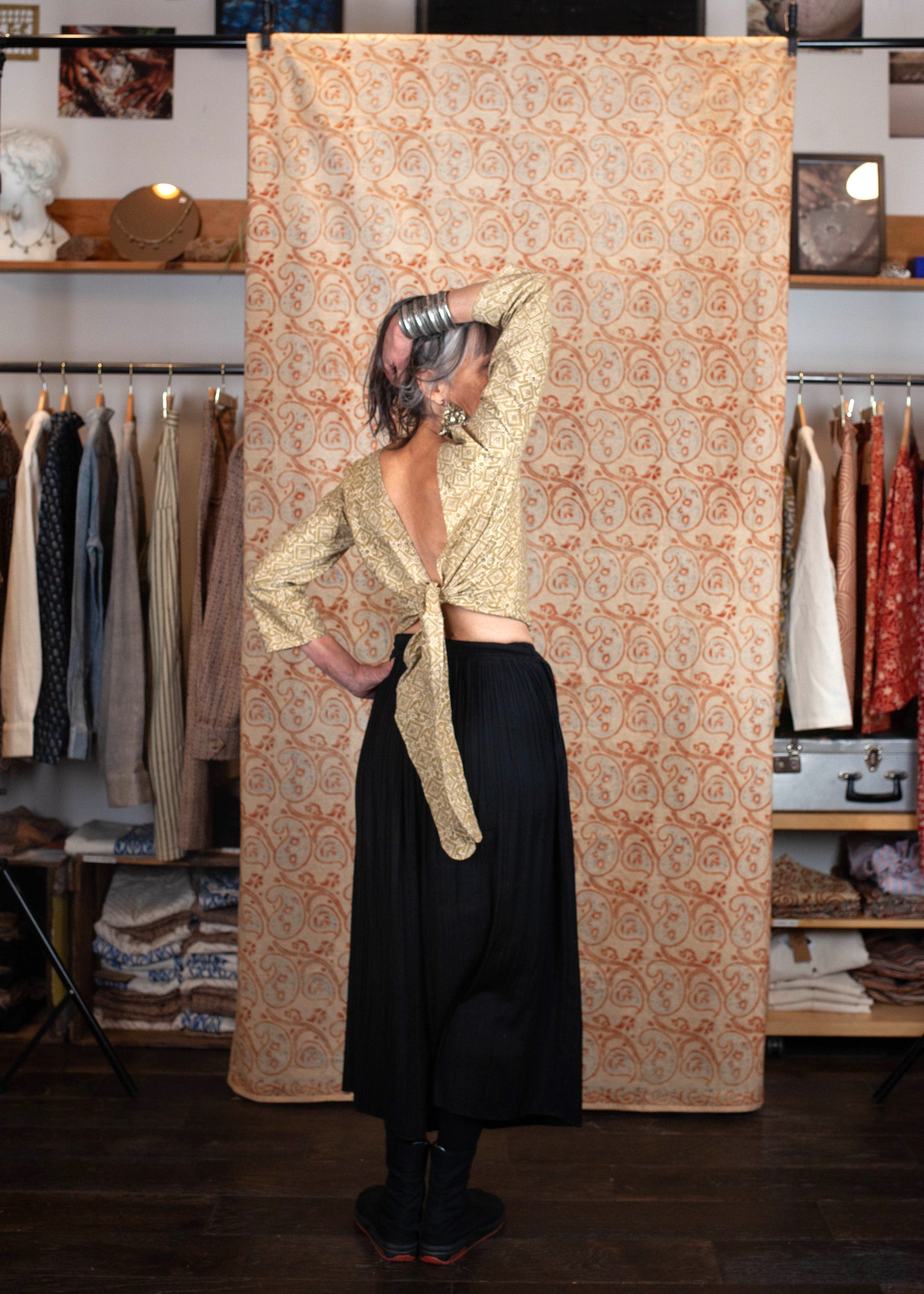 Top BENARES  -Coton bio - Imprimé SAATH (ensemble)