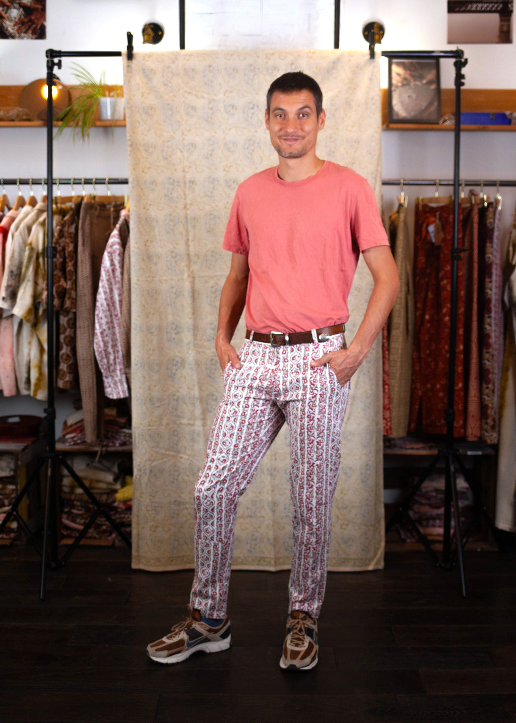 Pantalon Hosur - Coton bio - Imprimé ROSE