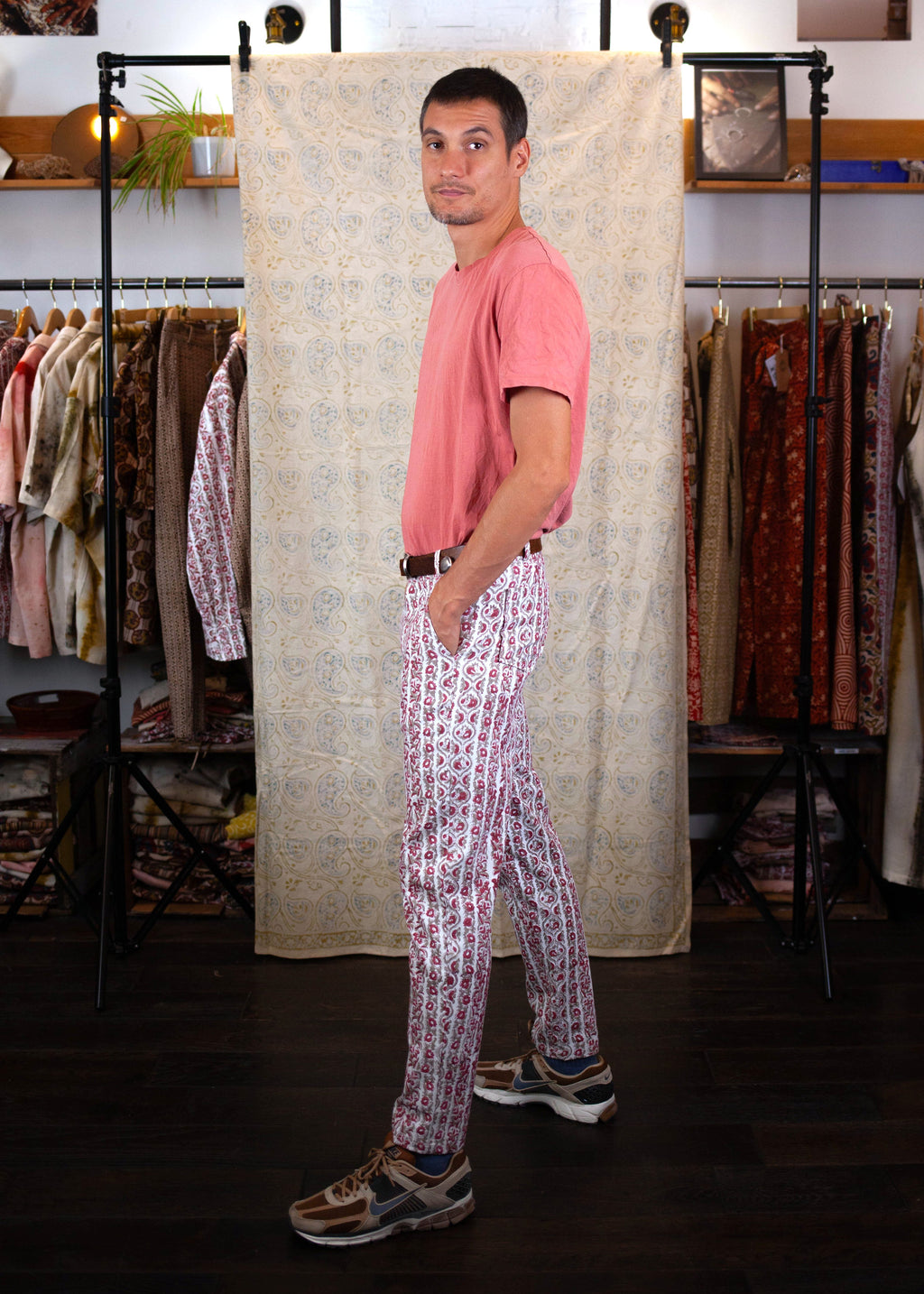 Pantalon Hosur - Coton bio - Imprimé ROSE