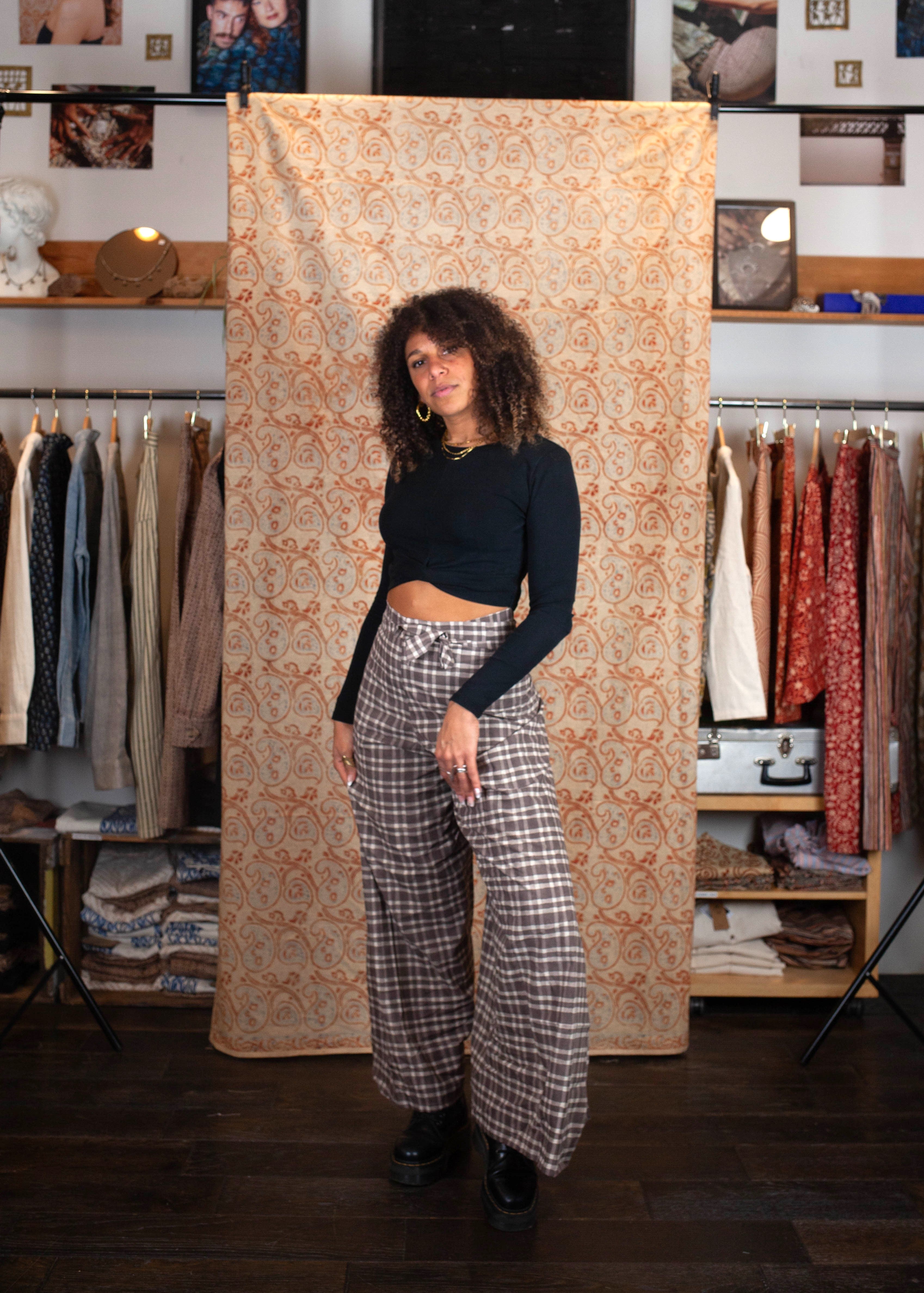 Pantalon SARASWATI -  Coton bio - Imprimé ADRSHY (invisible)
