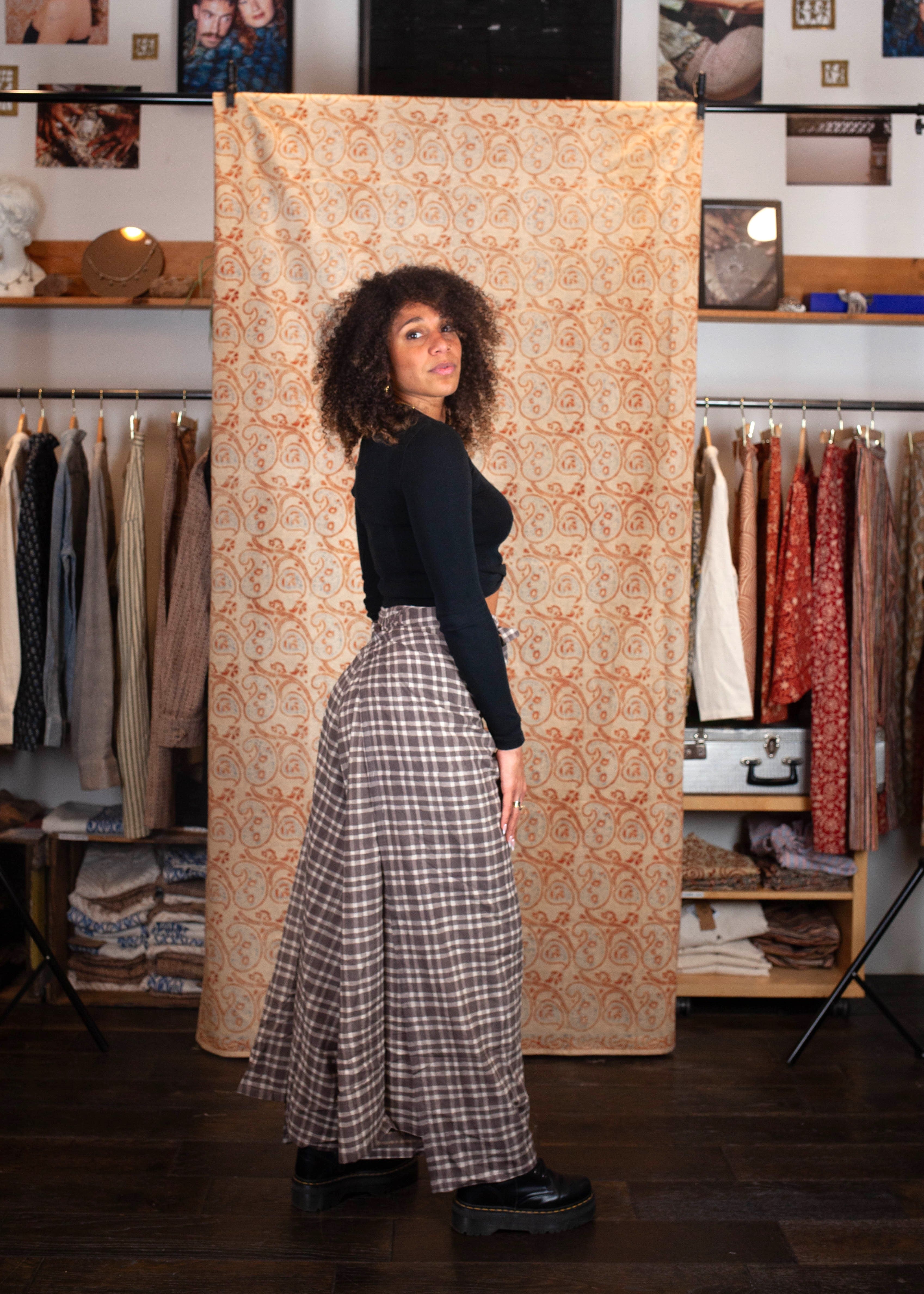 Pantalon SARASWATI -  Coton bio - Imprimé ADRSHY (invisible)