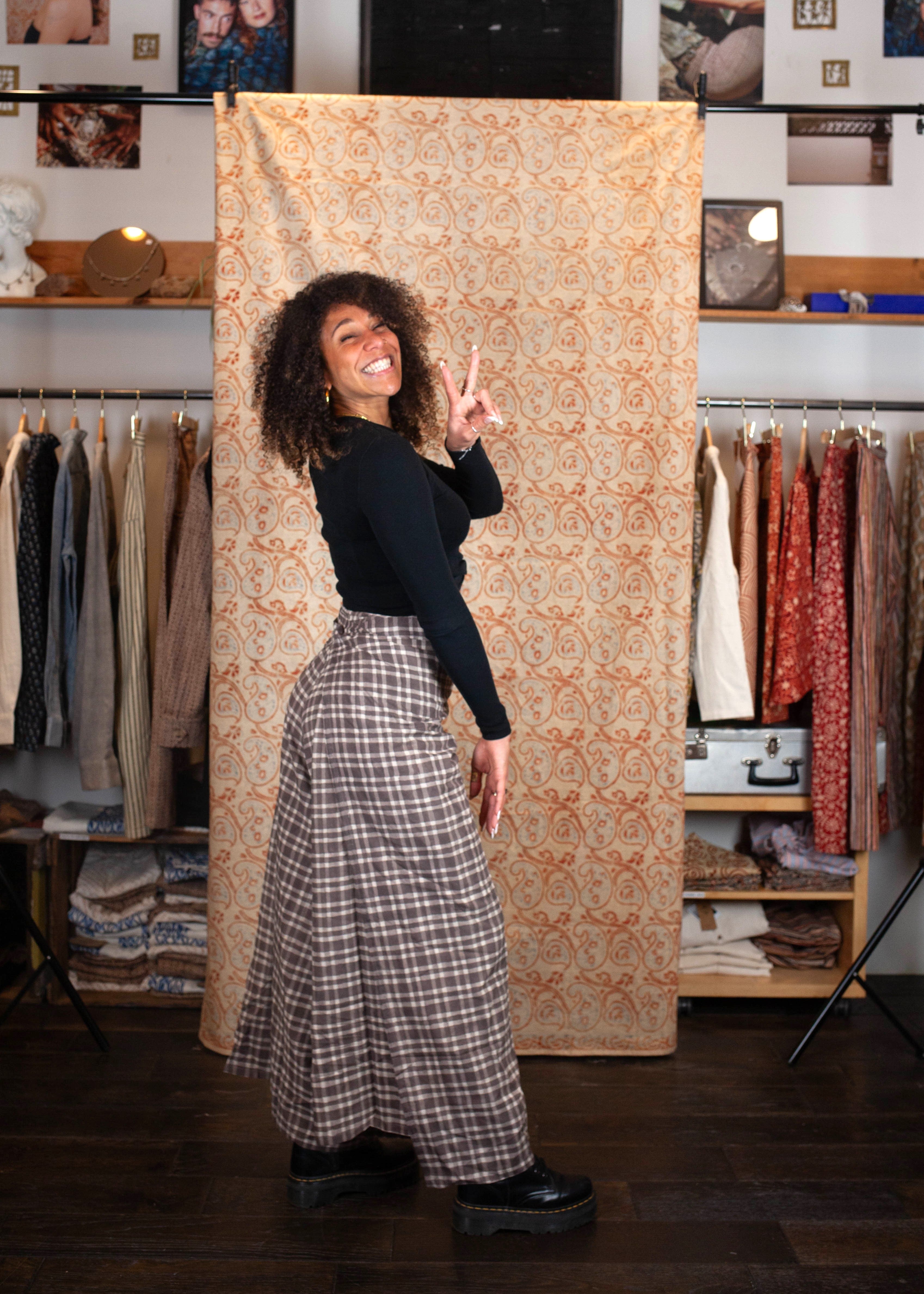Pantalon SARASWATI -  Coton bio - Imprimé ADRSHY (invisible)
