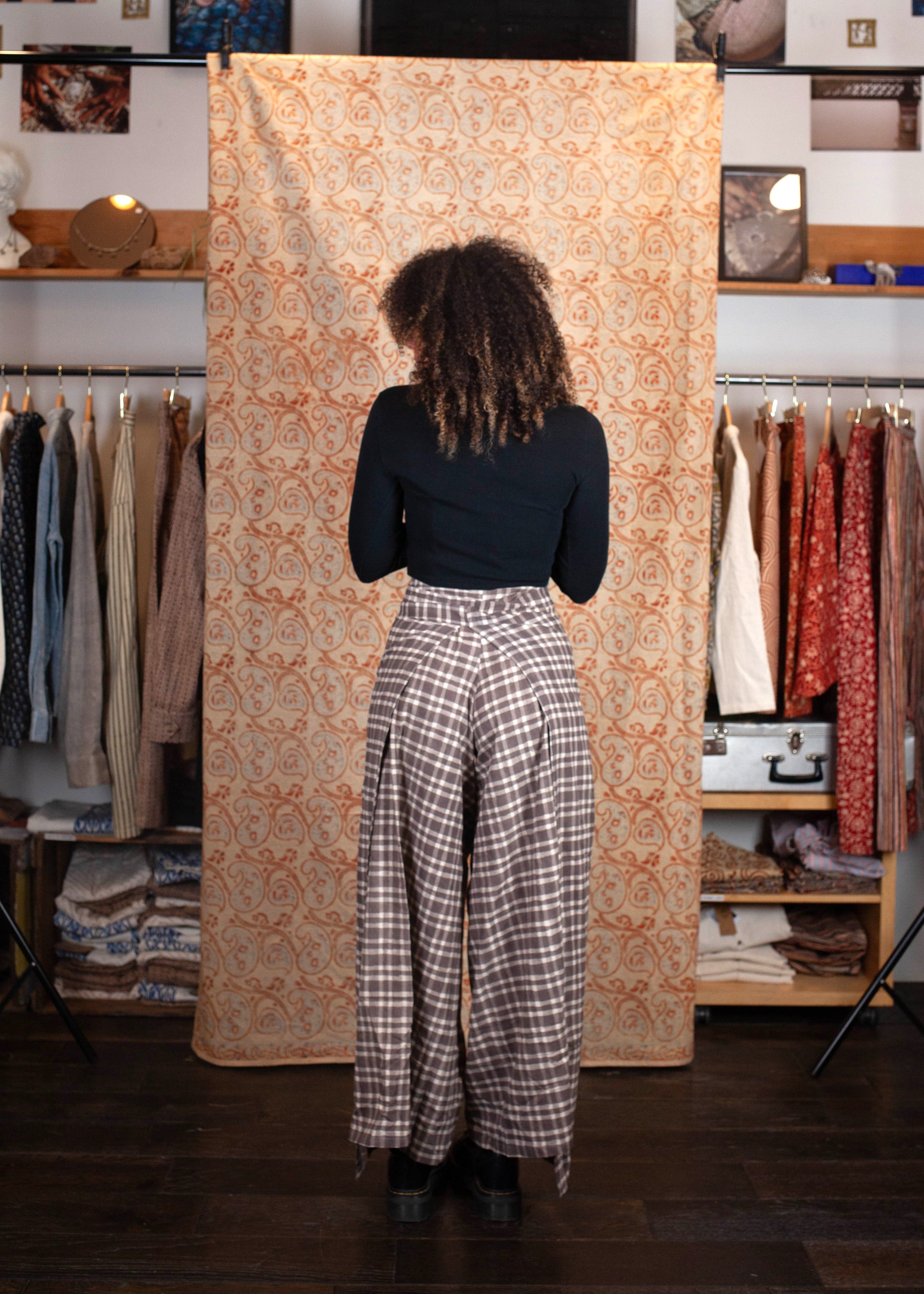 Pantalon SARASWATI -  Coton bio - Imprimé ADRSHY (invisible)