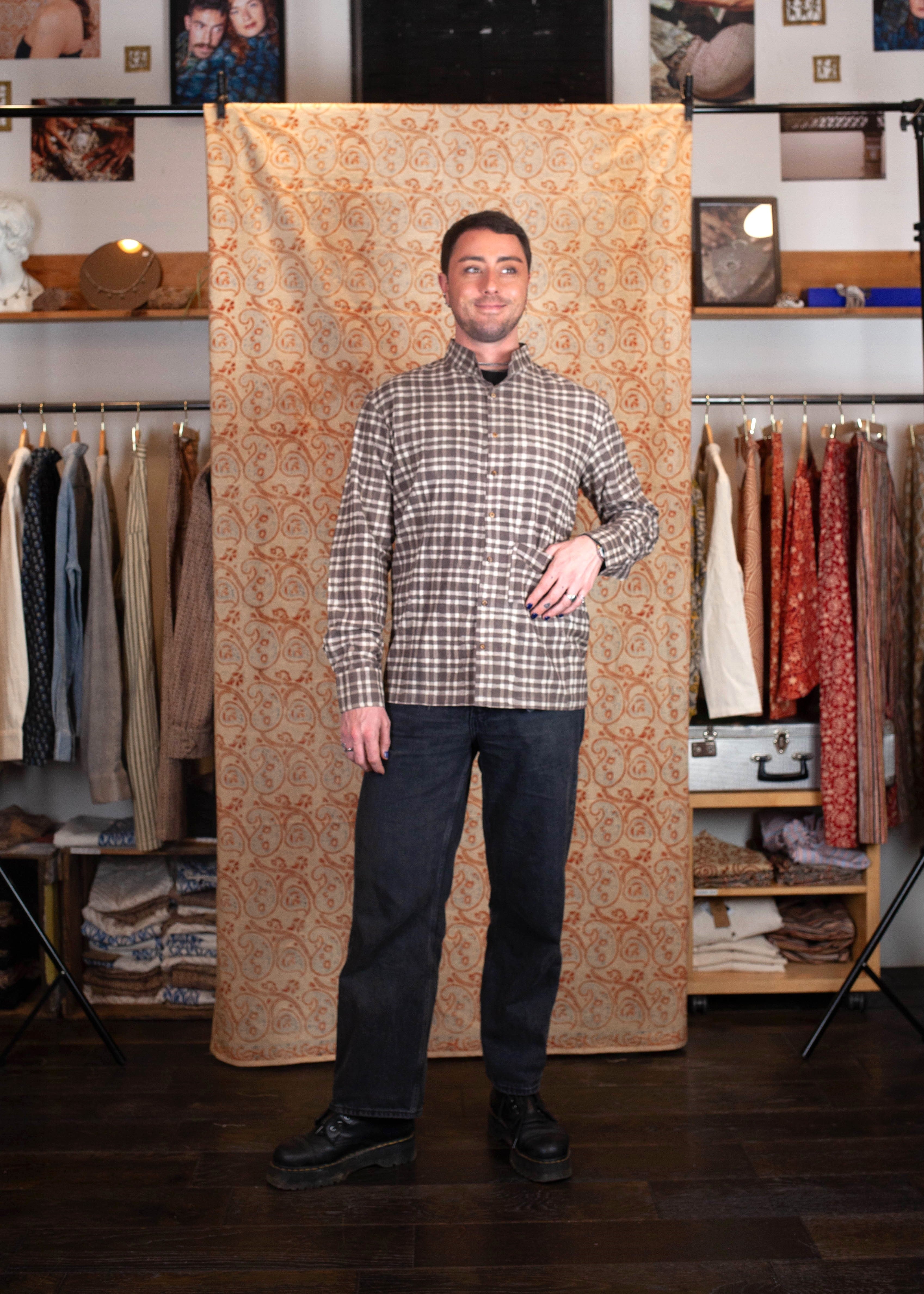 Chemise DARAMSHALA V.2 - Coton bio - Imprimé ADRSHY (invisible)