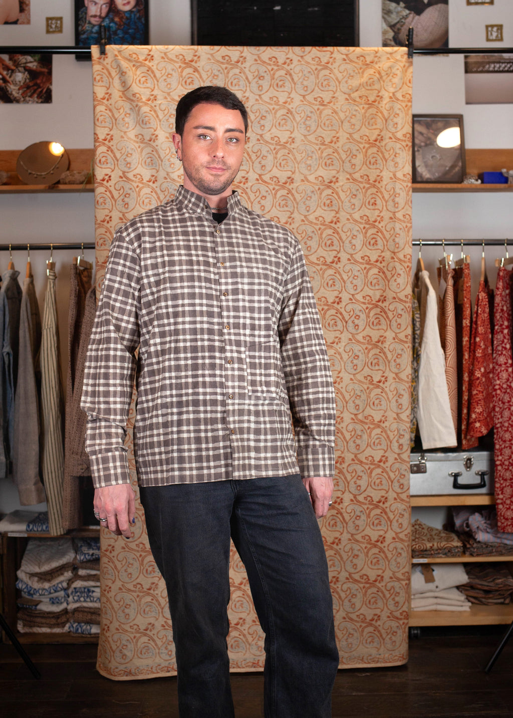 Chemise DARAMSHALA V.2 - Coton bio - Imprimé ADRSHY (invisible)