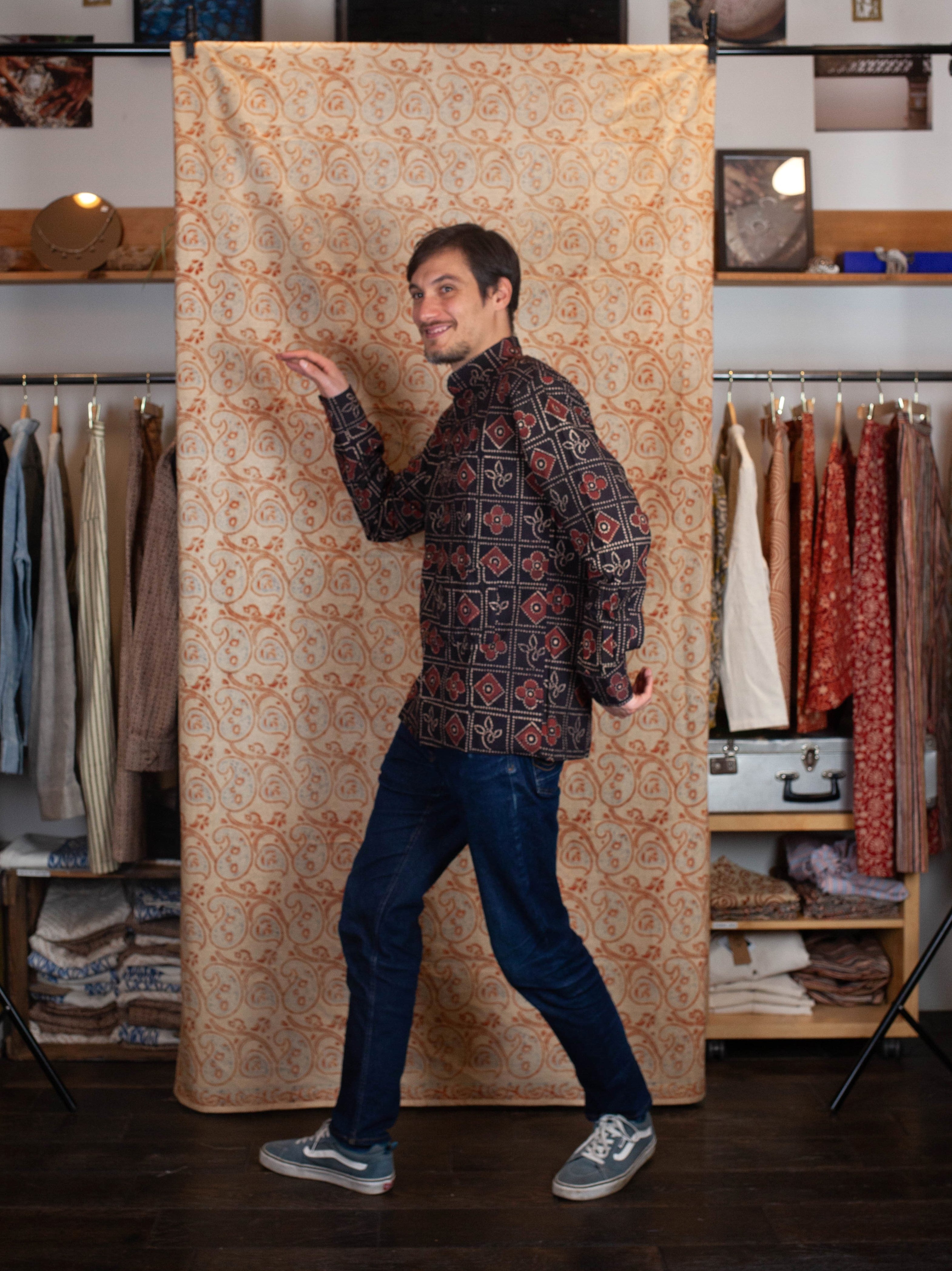 Chemise DARAMSHALA V.2 - Coton bio - Imprimé PAHELEE (puzzle)