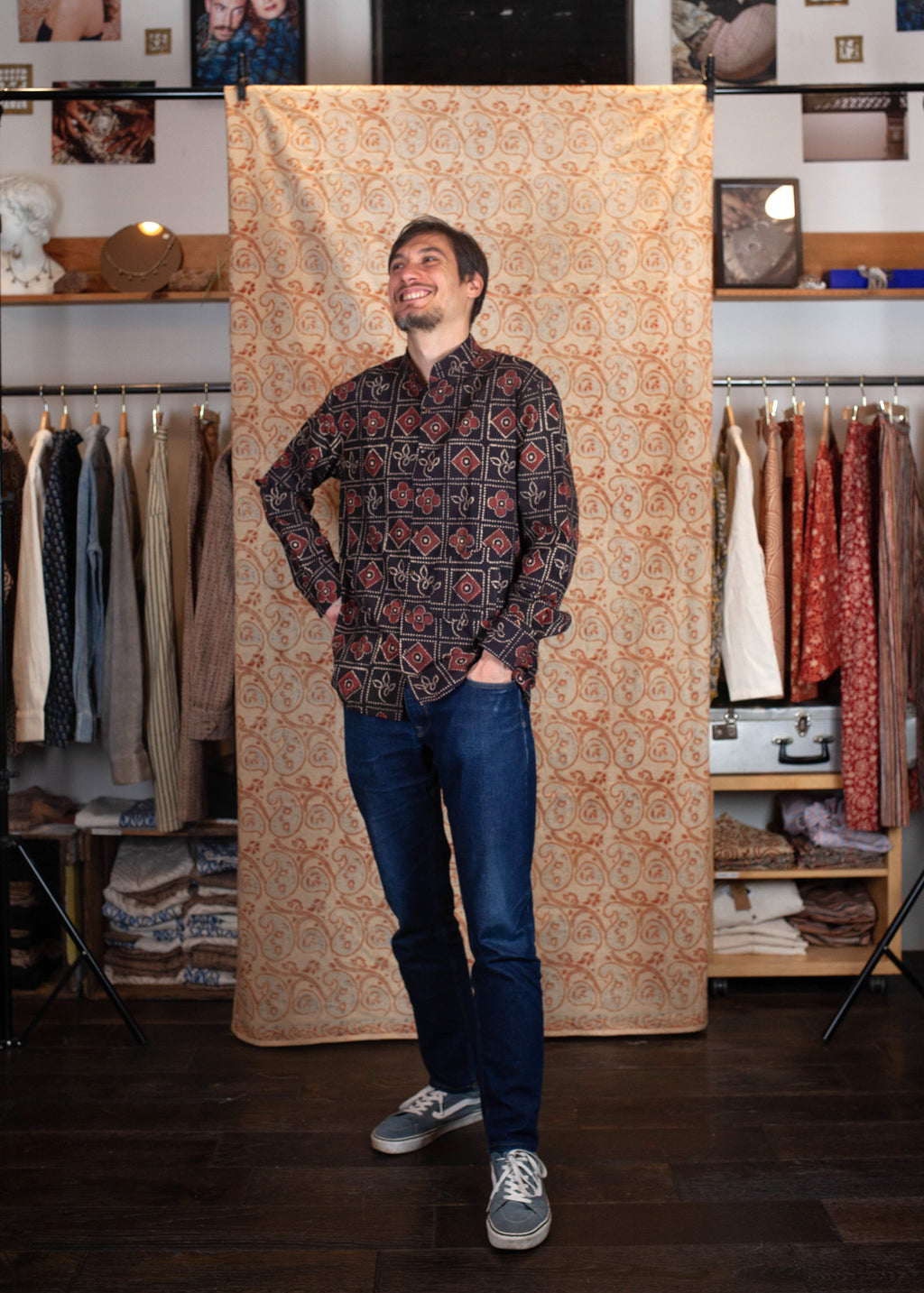 Chemise DARAMSHALA V.2 - Coton bio - Imprimé PAHELEE (puzzle)