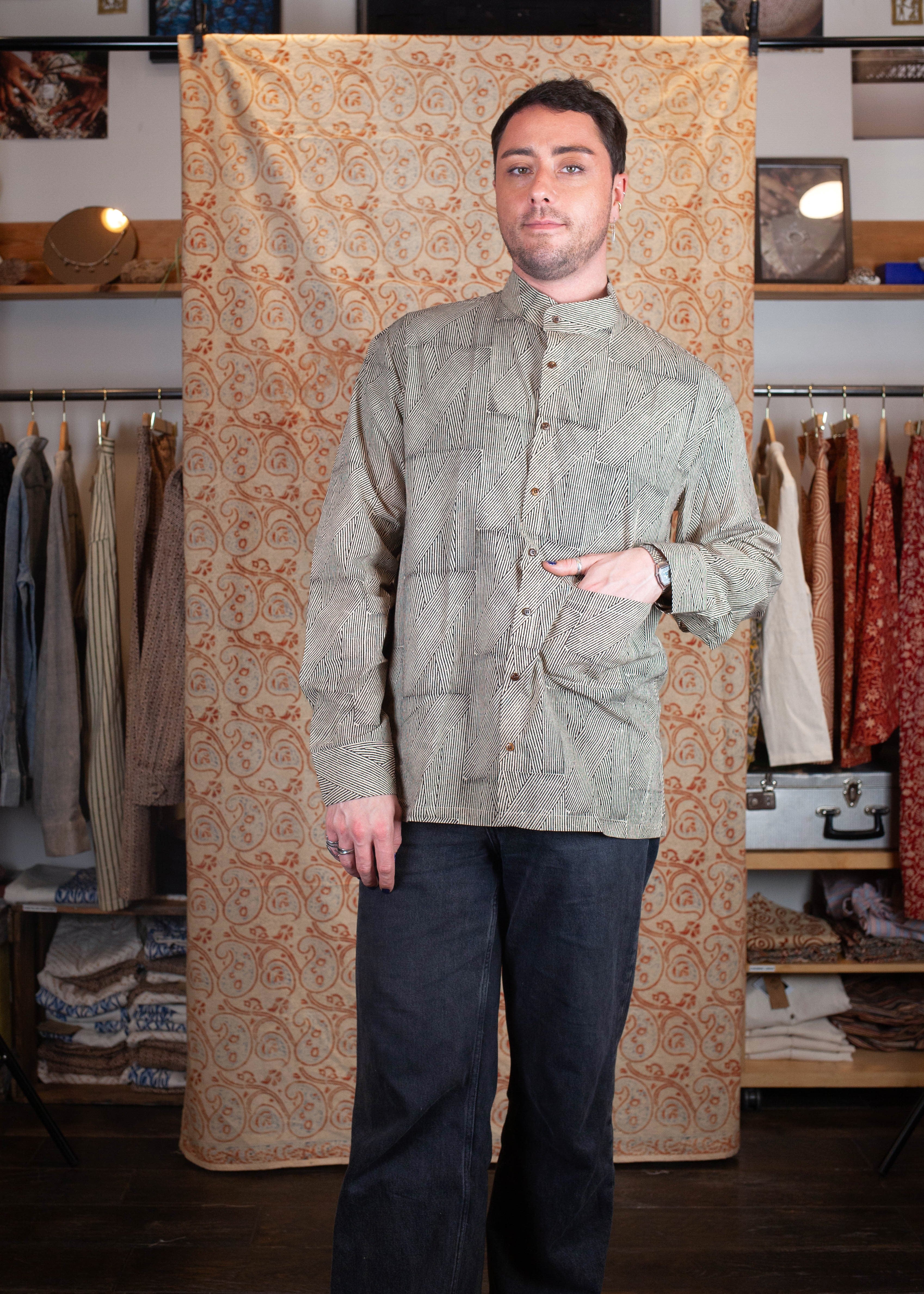Chemise DARAMSHALA V.2 - Coton bio - Imprimé PRISME