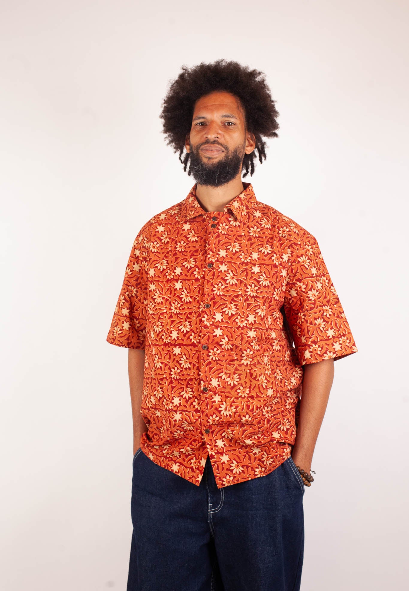 Chemise Linga -Coton bio - Imprimé KALEE (bourgeon)