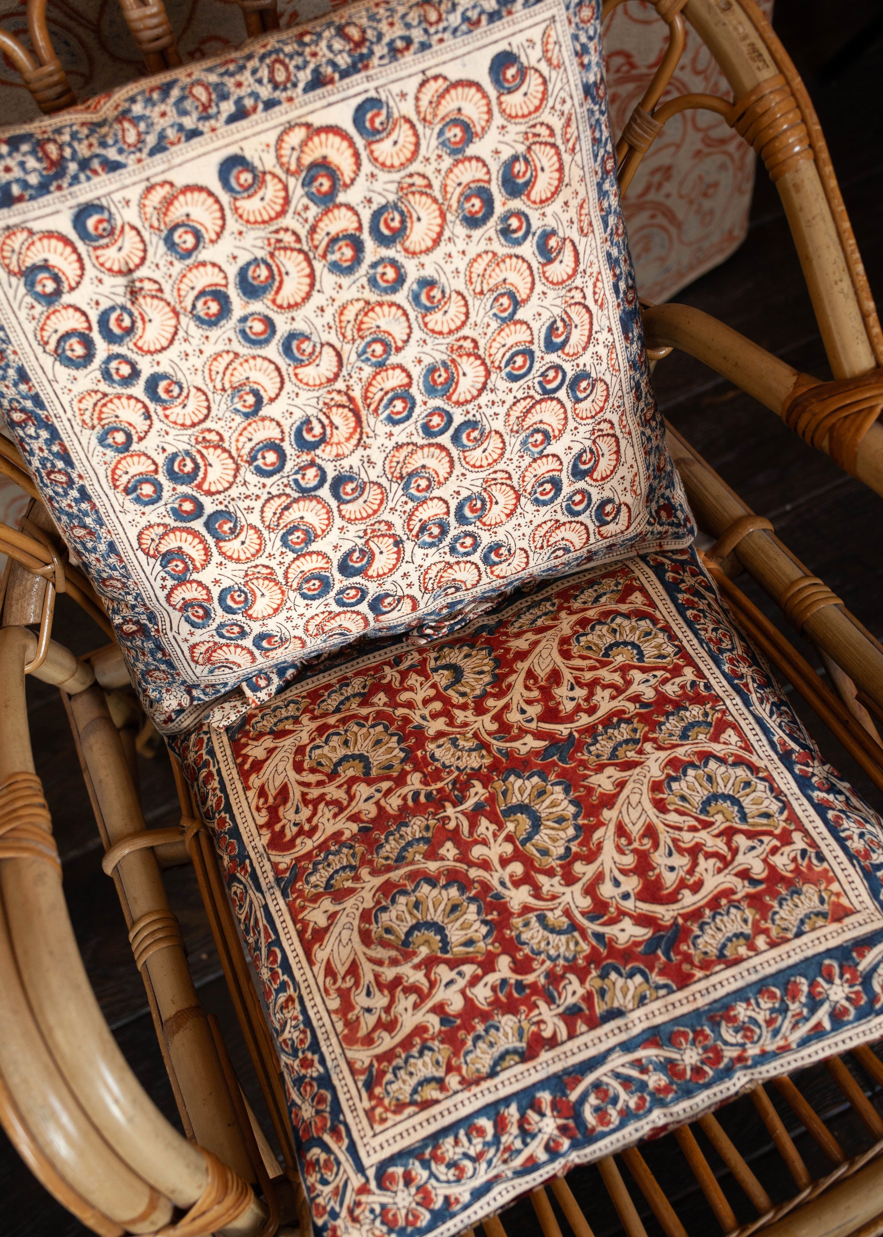 Pack de 2 housses de coussin 40X40 cm - Imprimé PANKHA + SHAAHEE