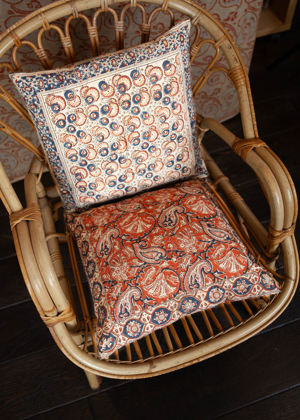Pack de 2 housses de coussin 40X40 cm - Imprimé PANKHA + KASHMEER