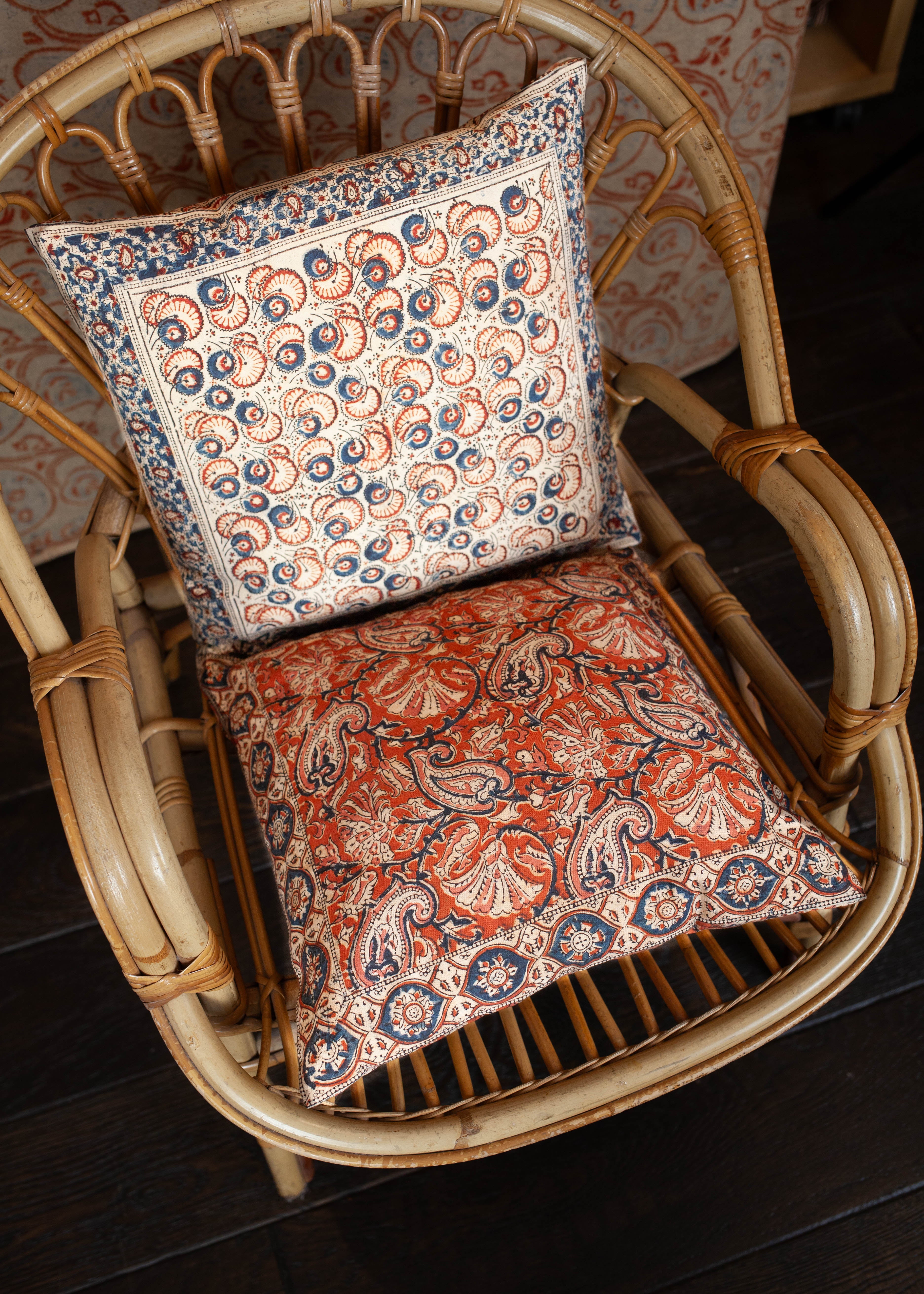 Pack de 2 housses de coussin 40X40 cm - Imprimé PANKHA + KASHMEER