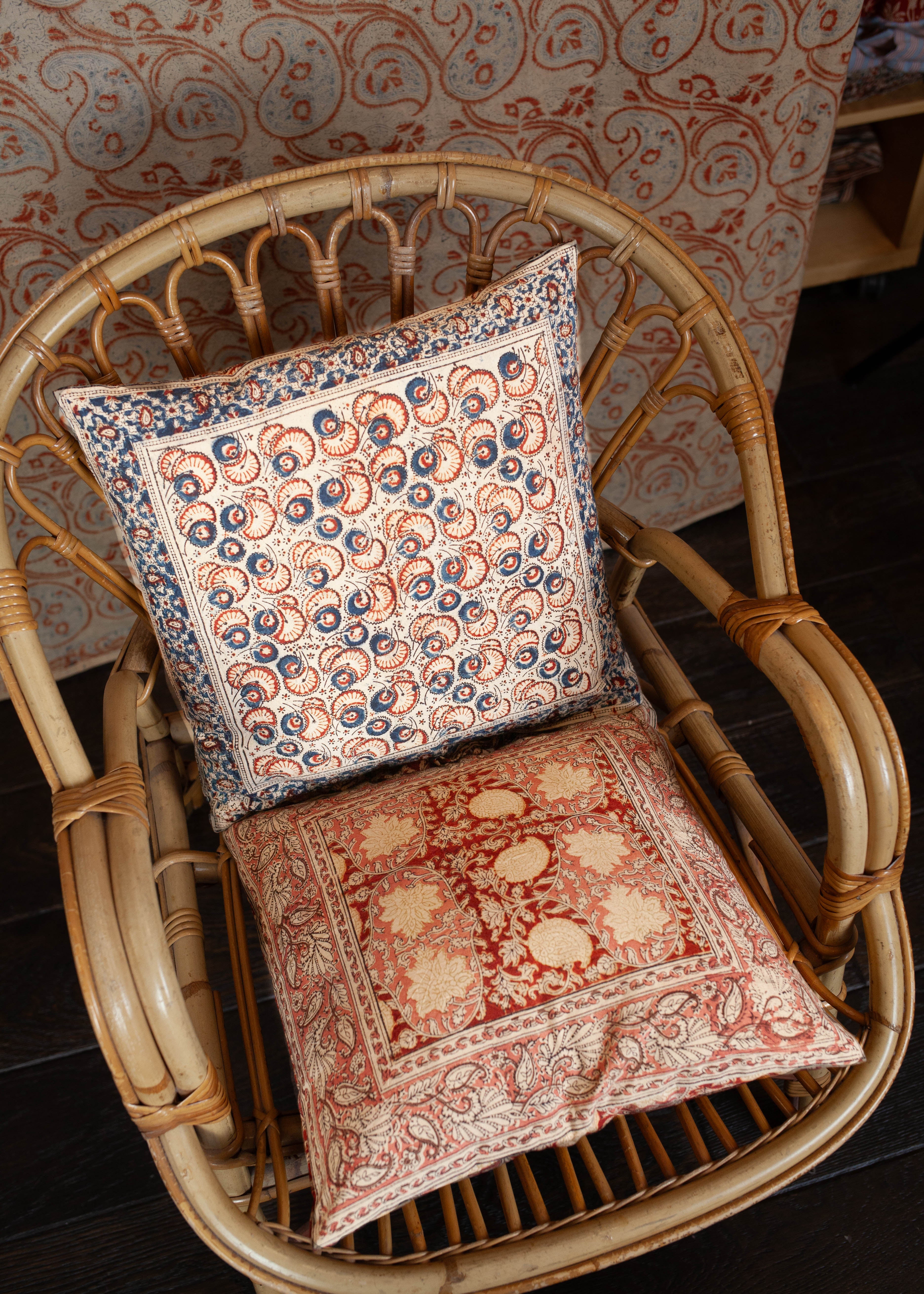 Pack de 2 housses de coussin 40X40 cm - Imprimé PANKHA + KHILANA
