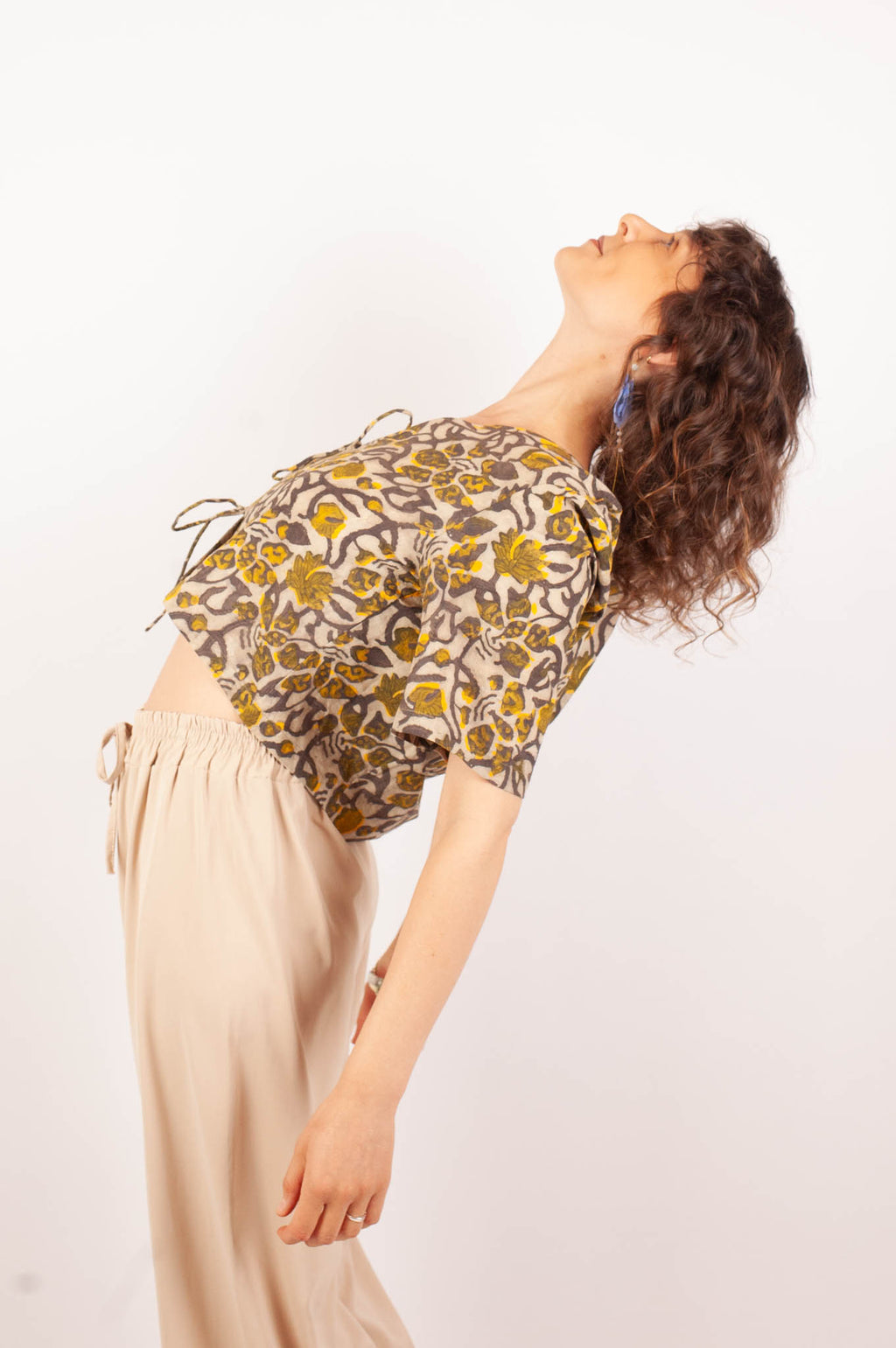 Top BOBBILI - Coton bio - Imprimé KHILANA (floraison)