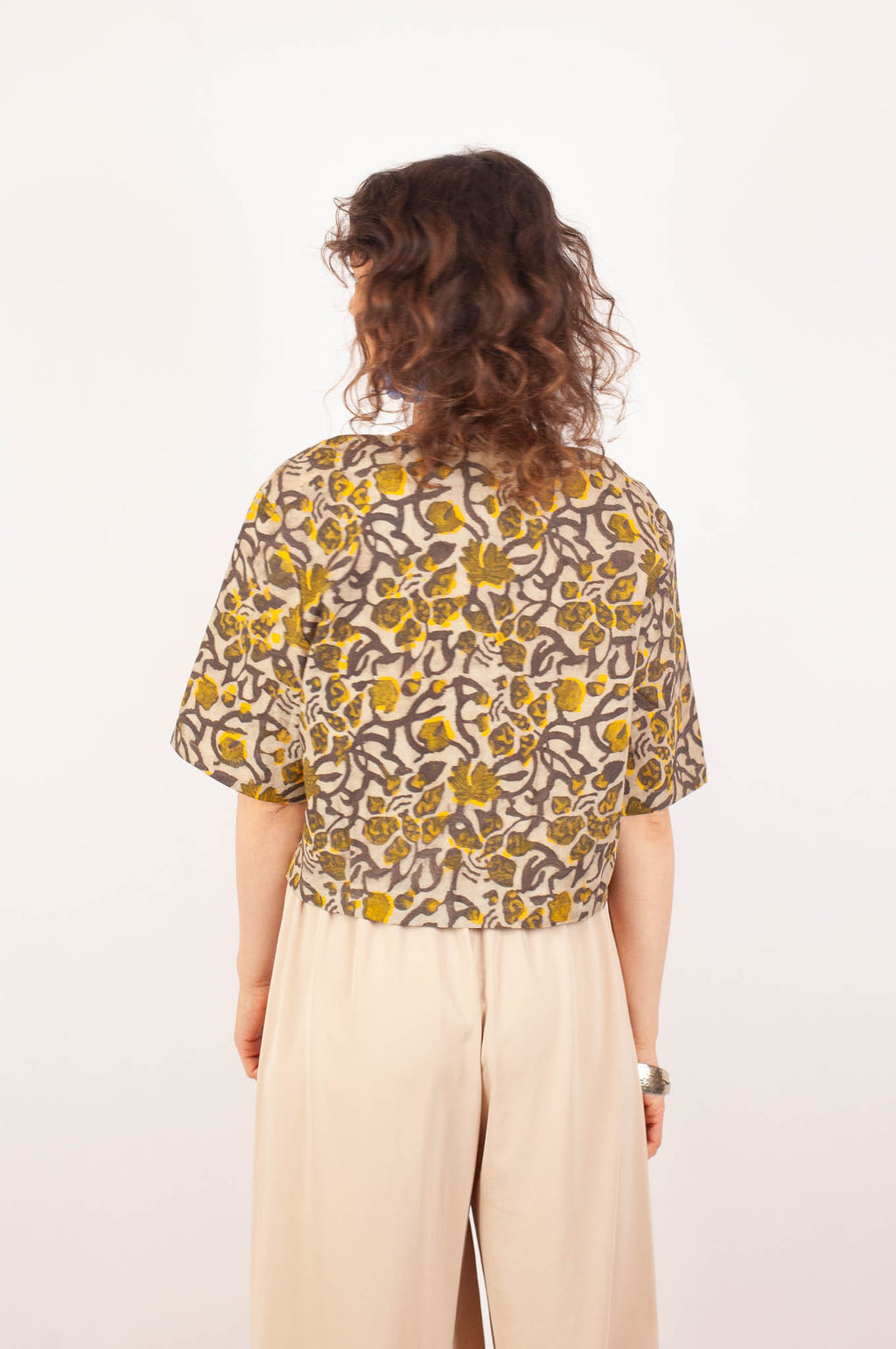 Top BOBBILI - Coton bio - Imprimé KHILANA (floraison)