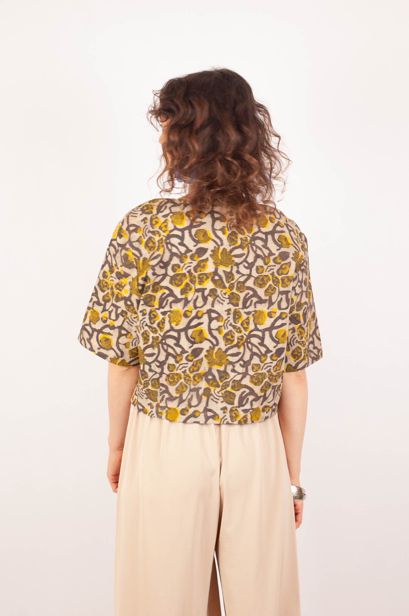 Top BOBBILI - Coton bio - Imprimé KHILANA (floraison)