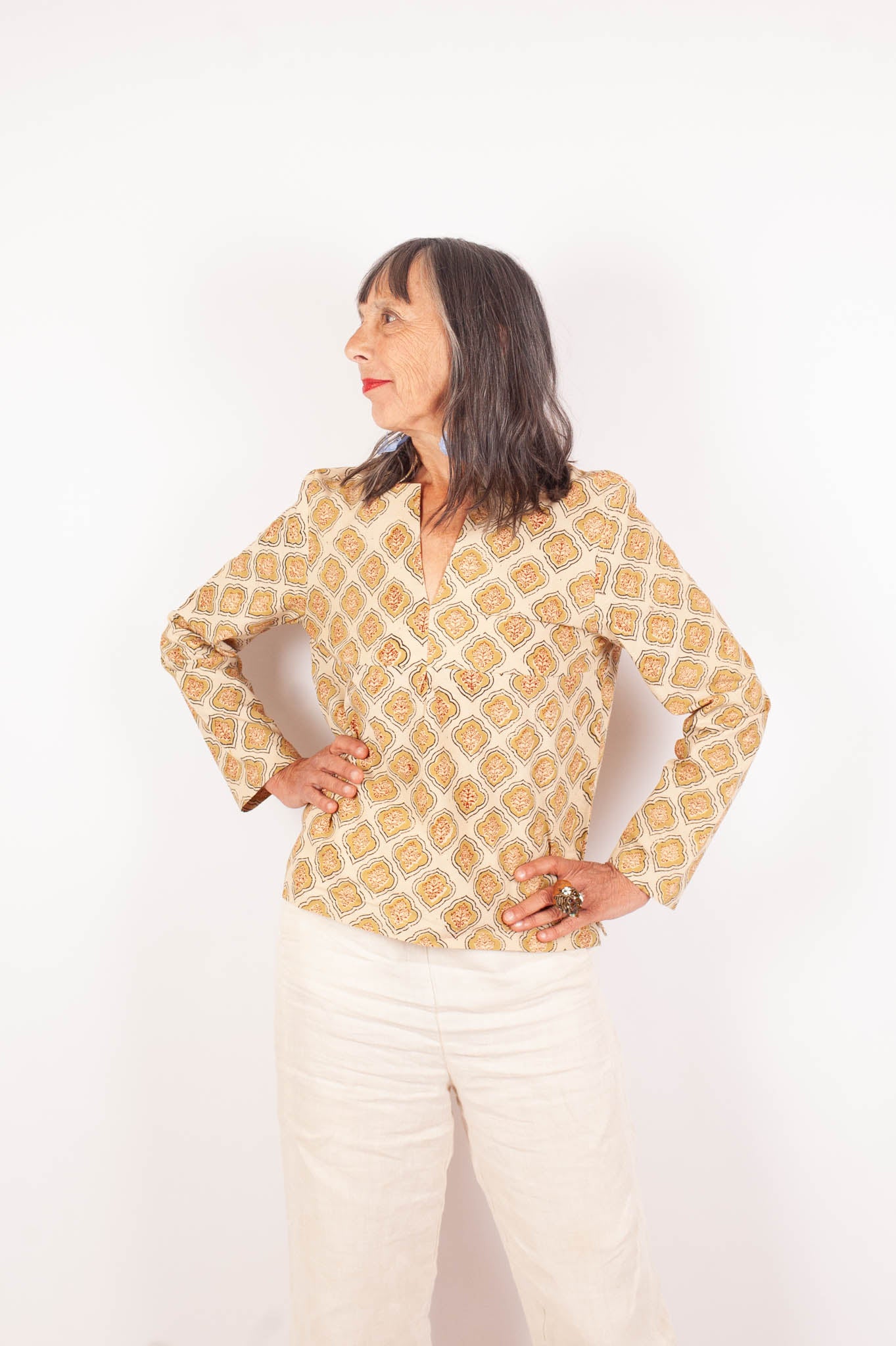 Blouse JAISALMER - Coton bio - Imprimé VISTAAR (expansion)