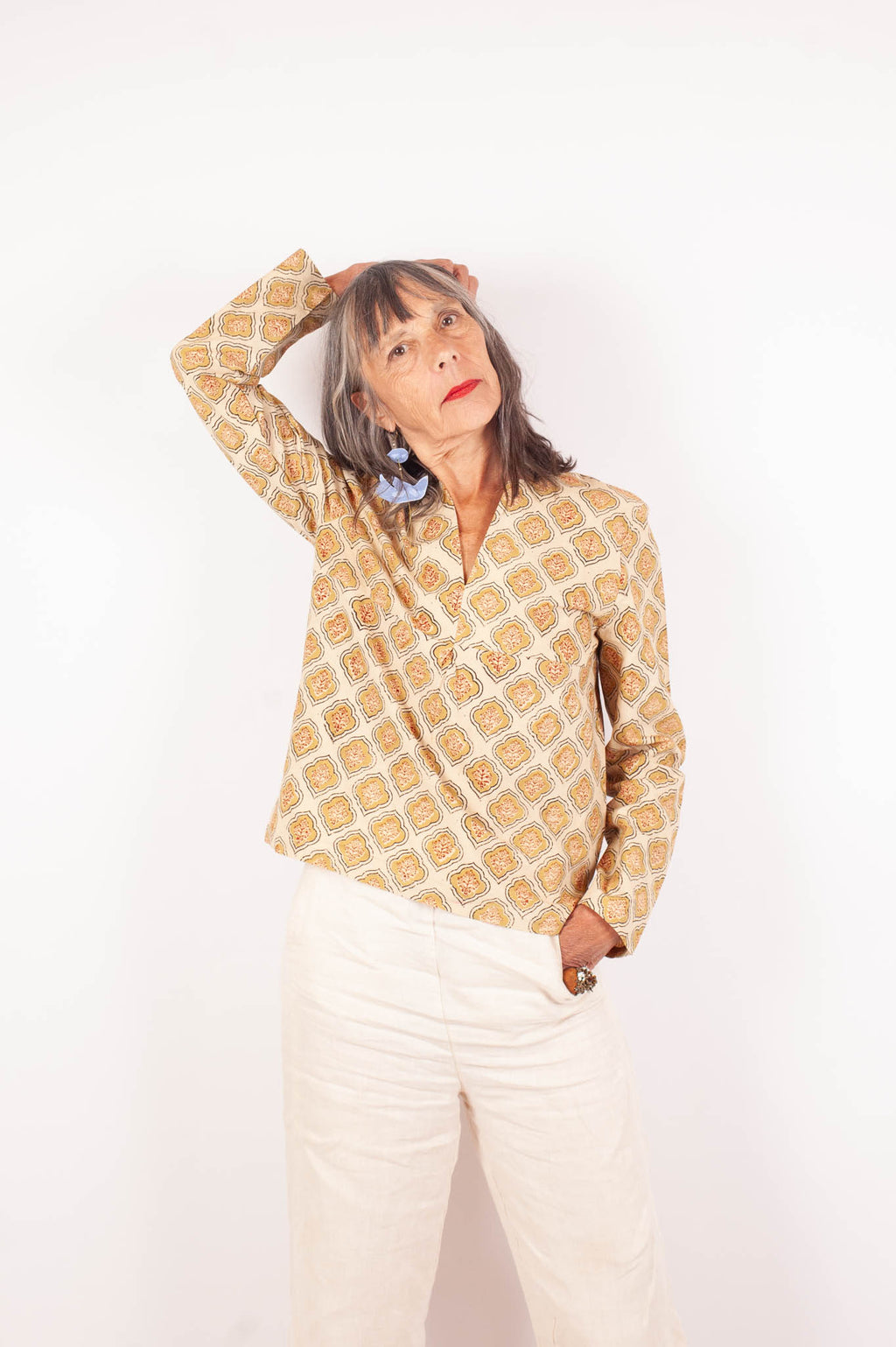 Blouse JAISALMER - Coton bio - Imprimé VISTAAR (expansion)