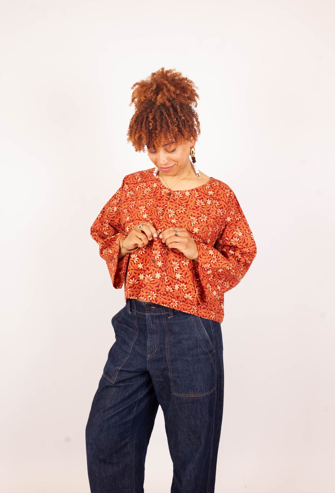 Bolero COCHIN - Coton bio - Imprimé KALEE (bourgeon)