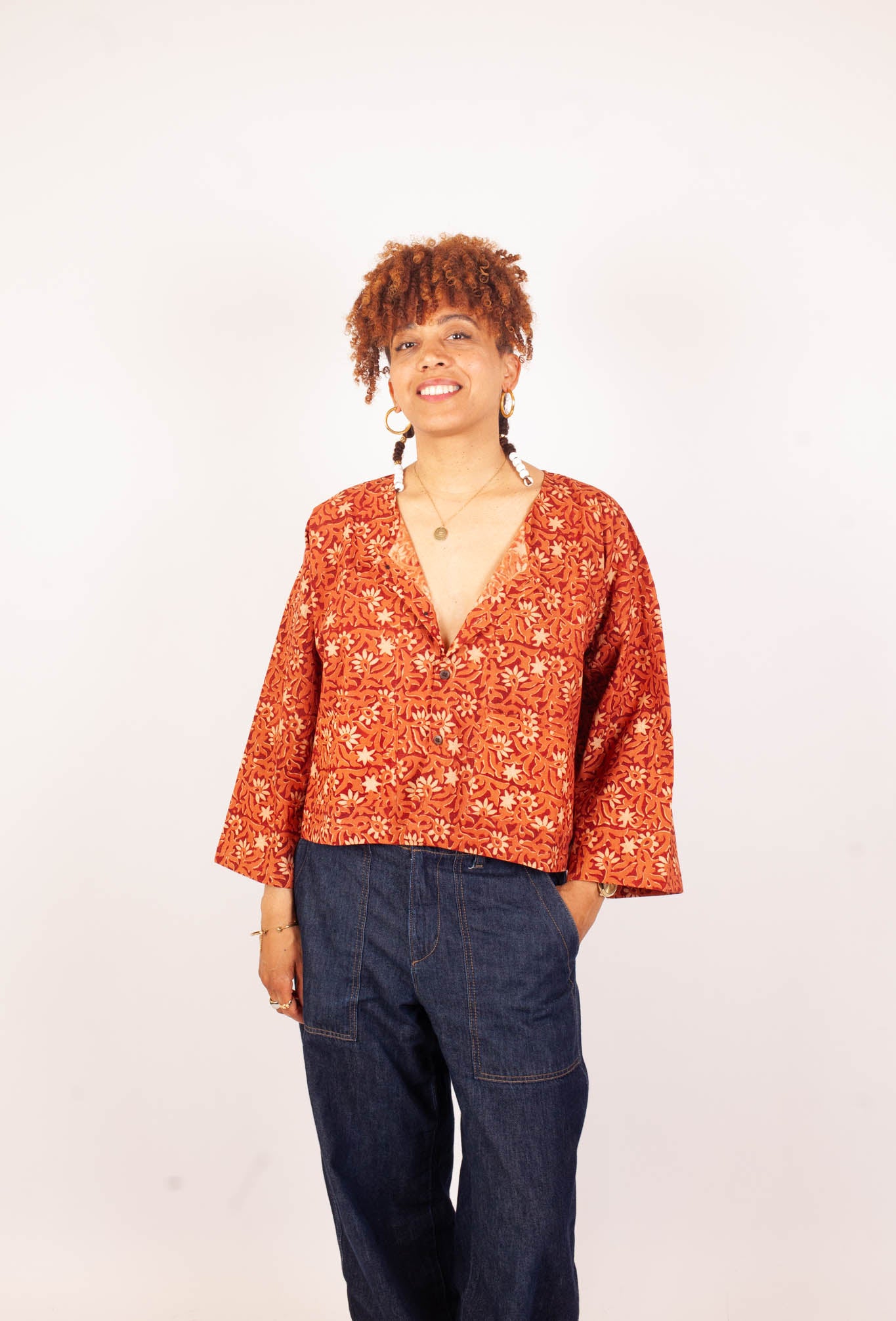 Bolero COCHIN - Coton bio - Imprimé KALEE (bourgeon)