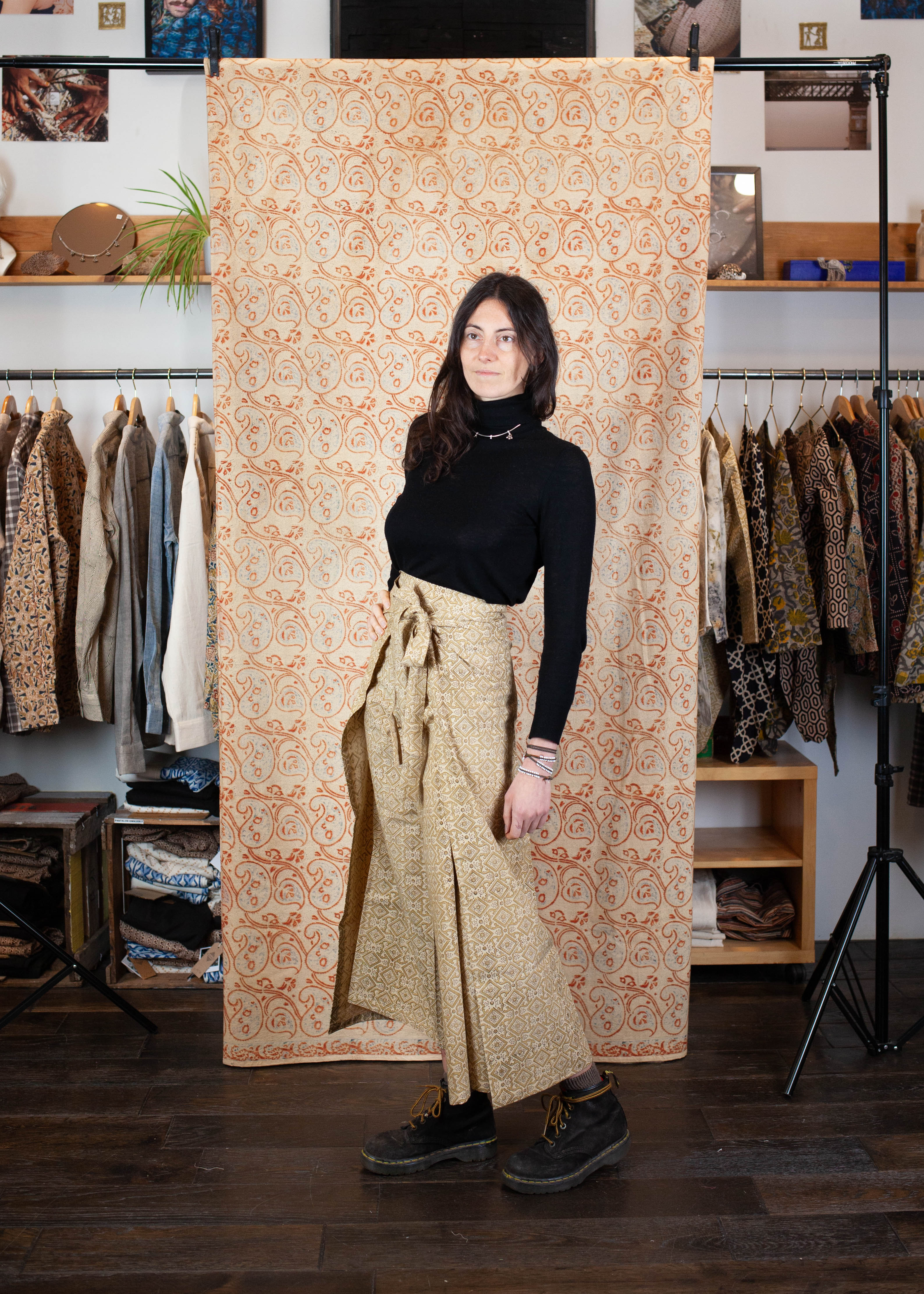 Pantalon SARASWATI -  Coton bio - Imprimé SAATH (ensemble)