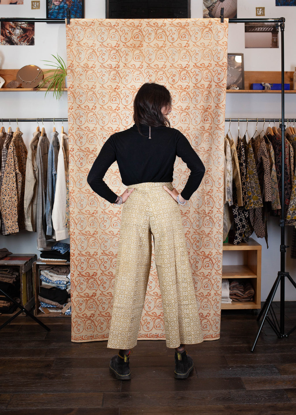 Pantalon SARASWATI -  Coton bio - Imprimé SAATH (ensemble)