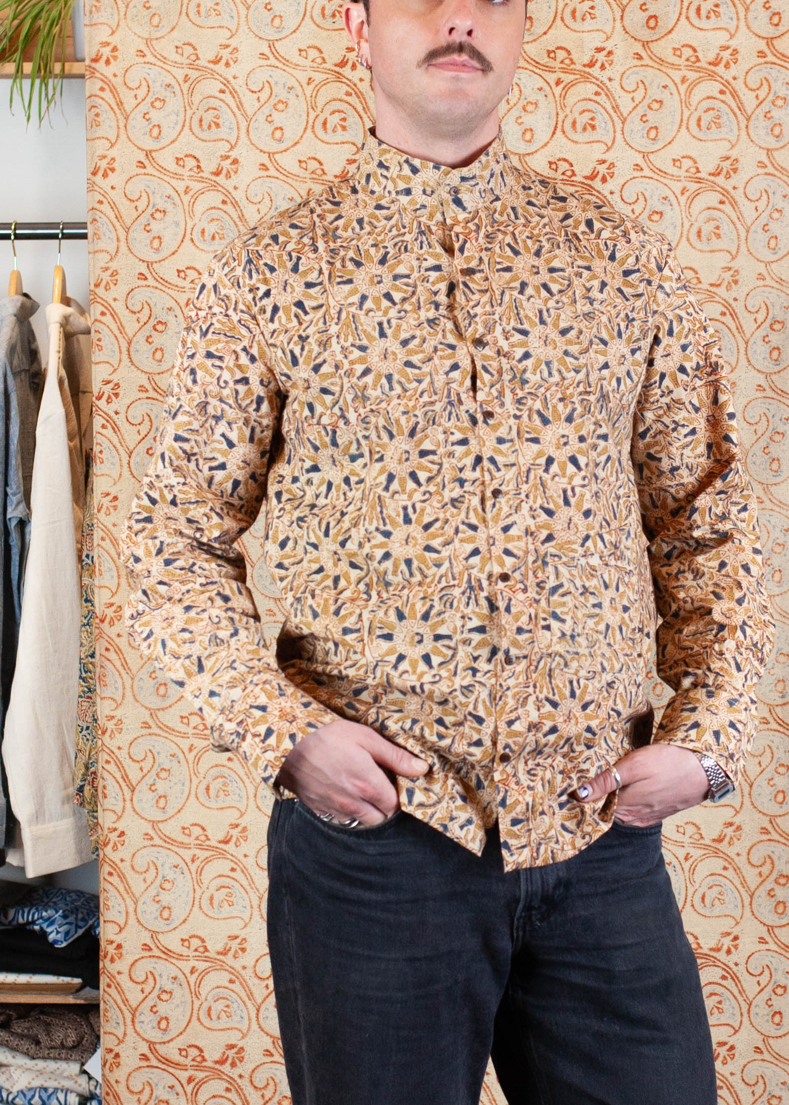 Chemise DARAMSHALA V.2 - Coton bio - Imprimé MACHALEE (poisson)