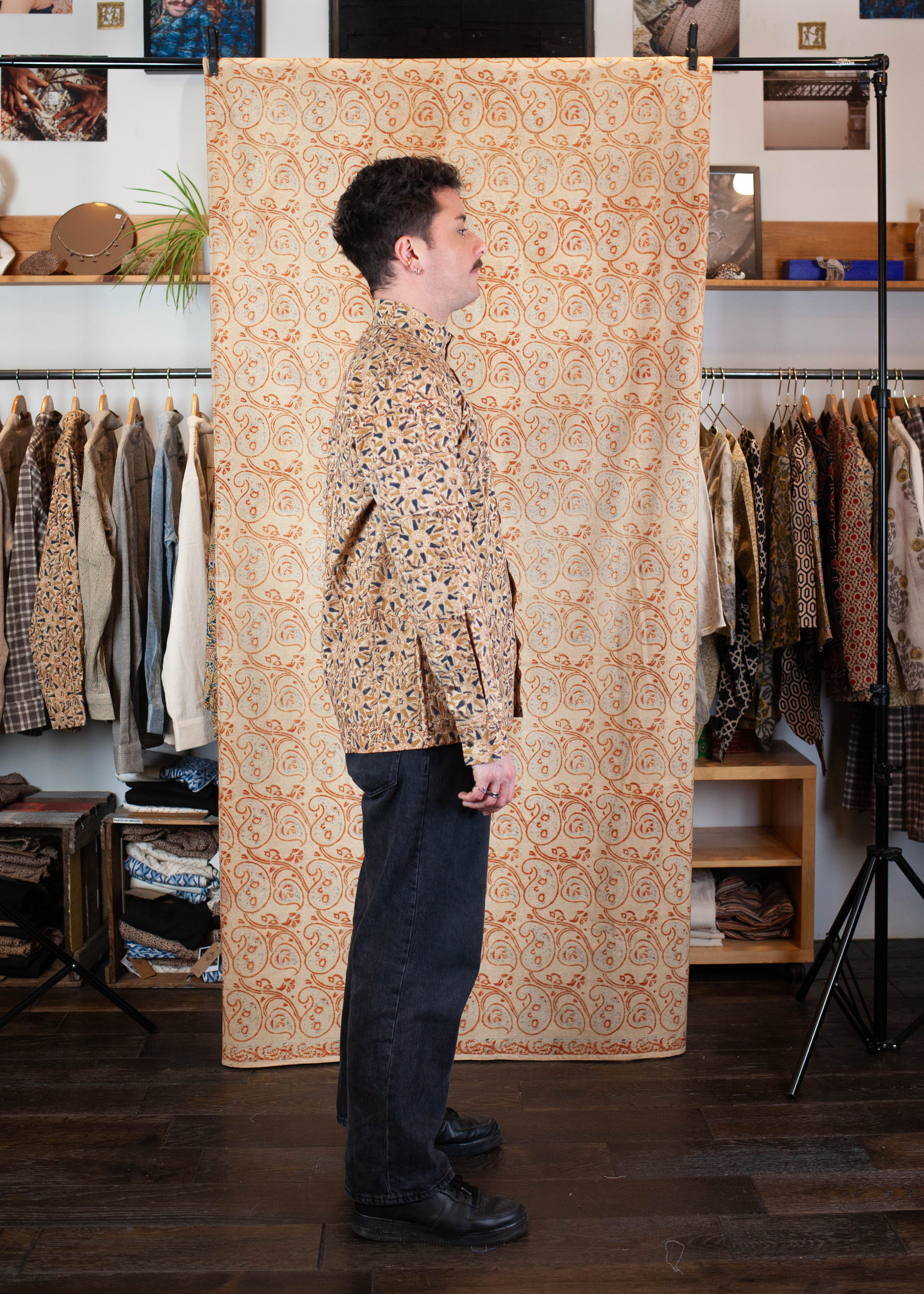 Chemise DARAMSHALA V.2 - Coton bio - Imprimé MACHALEE (poisson)