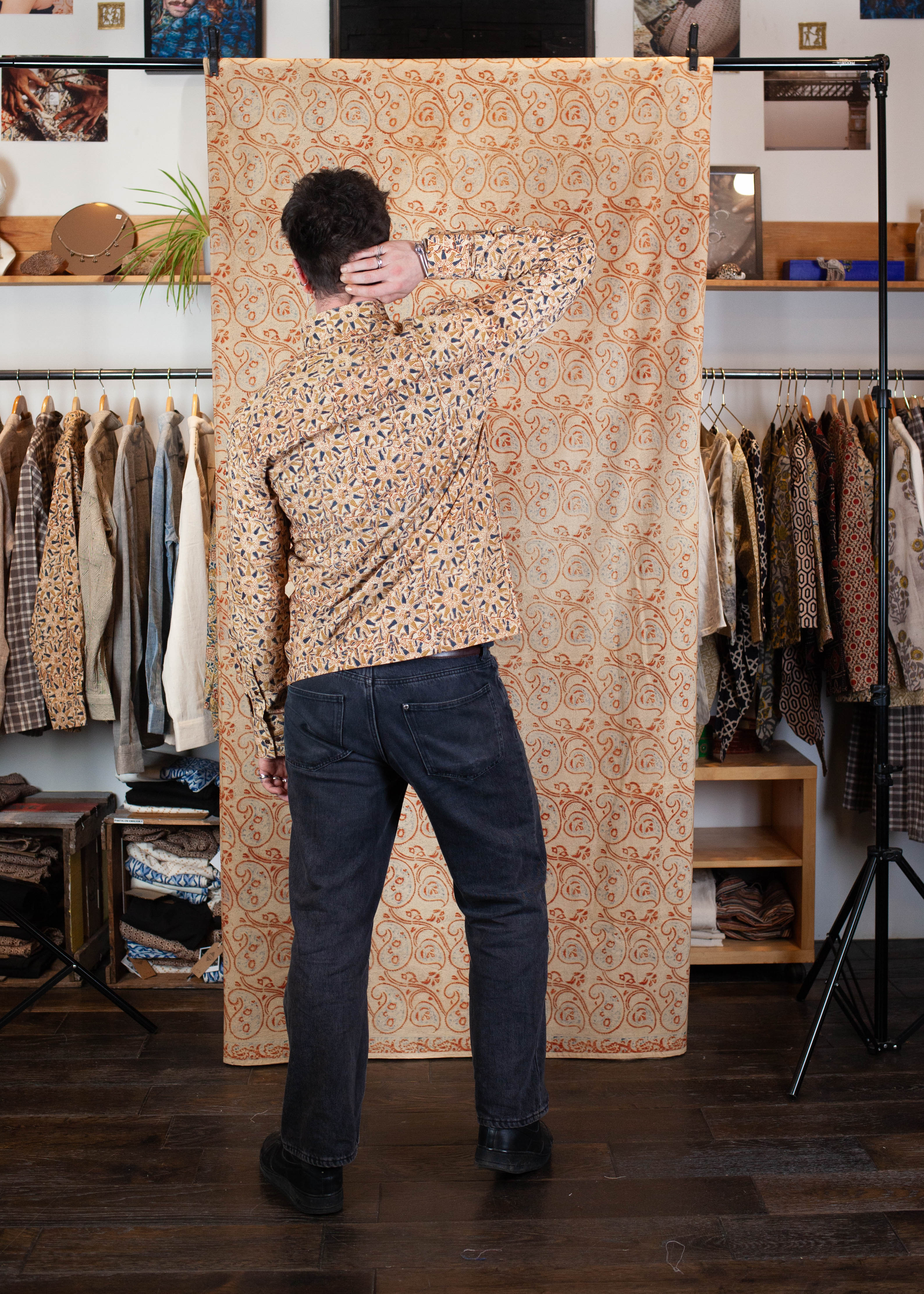 Chemise DARAMSHALA V.2 - Coton bio - Imprimé MACHALEE (poisson)