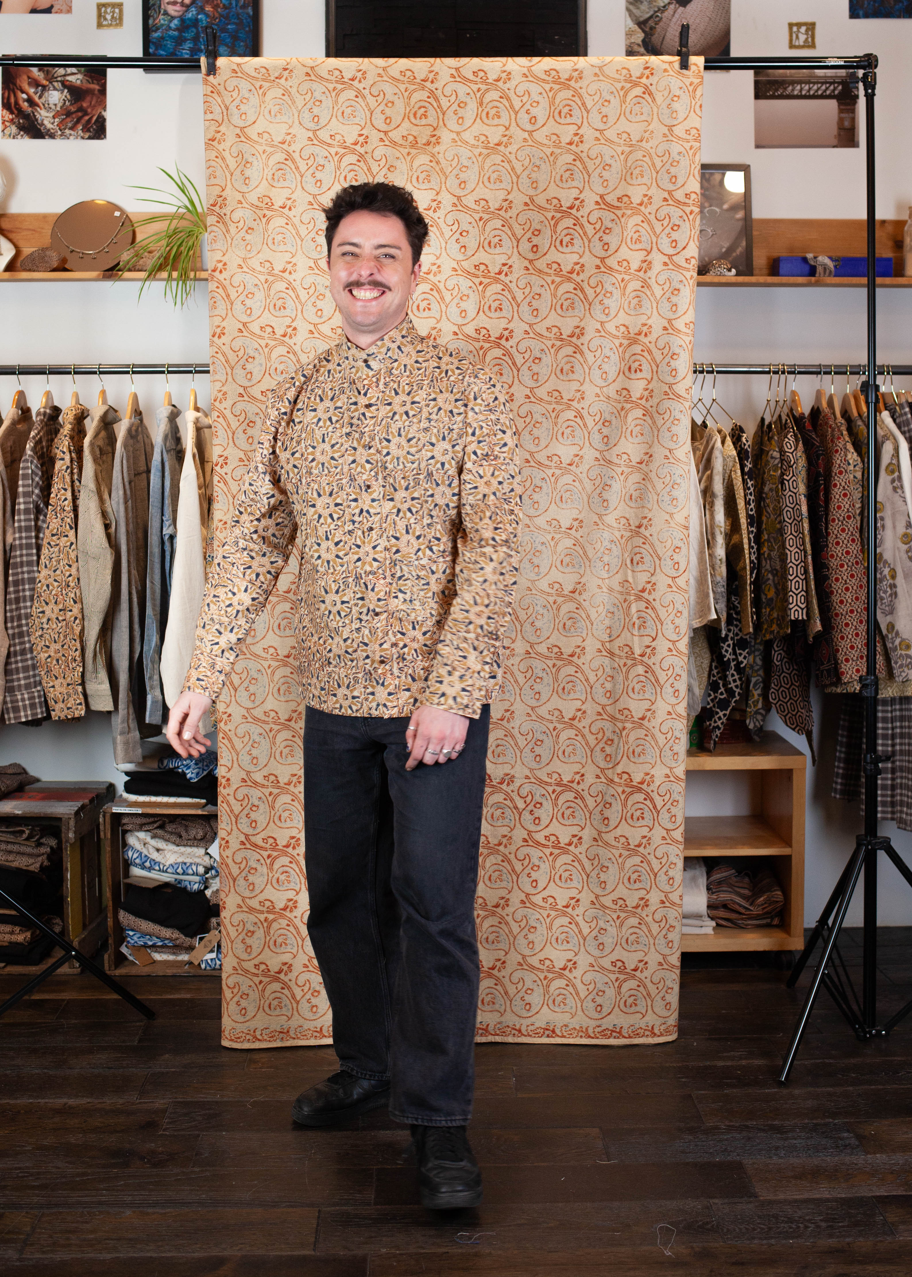 Chemise DARAMSHALA V.2 - Coton bio - Imprimé MACHALEE (poisson)