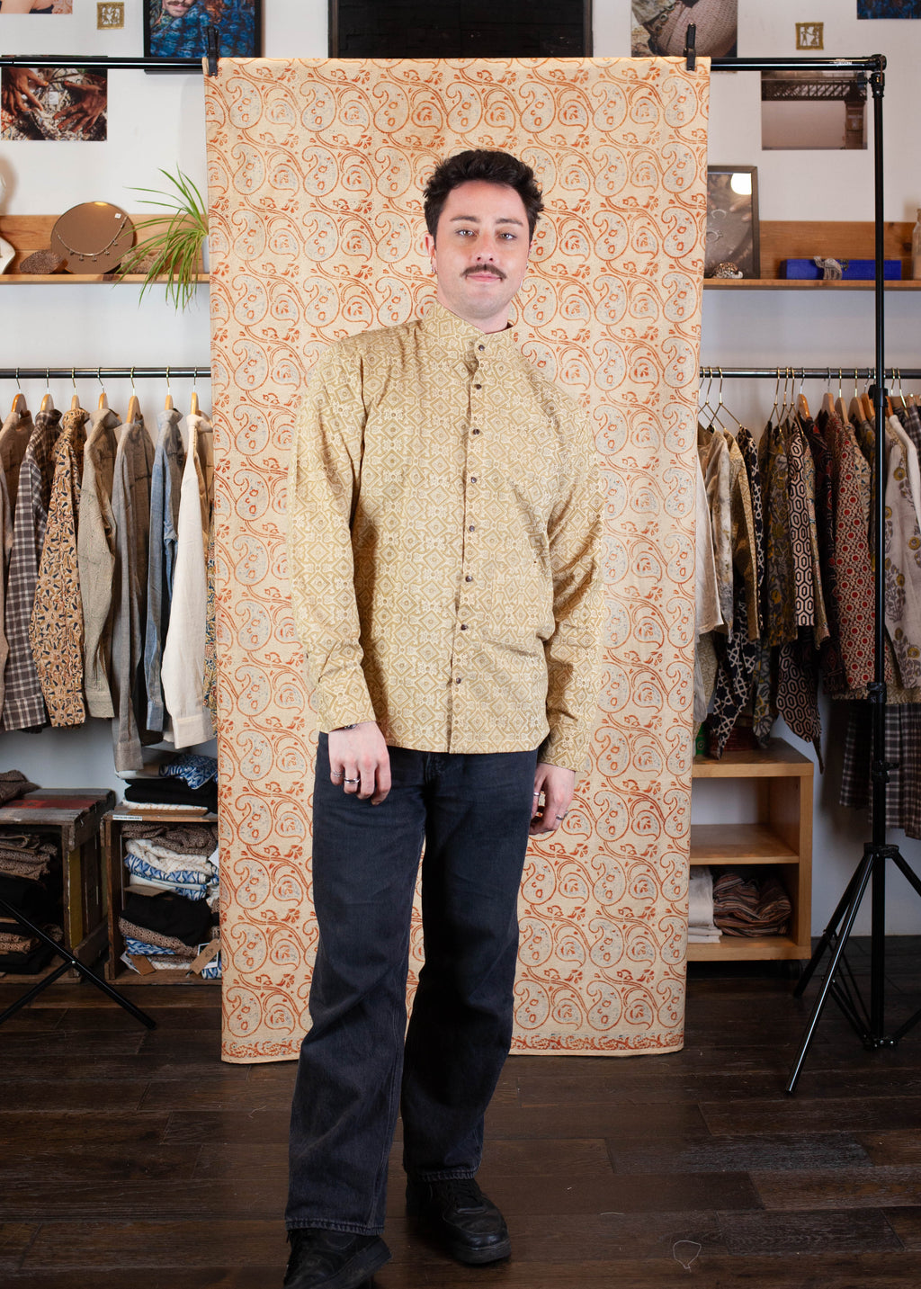Chemise DARAMSHALA V.2 - Coton bio - Imprimé SAATH (ensemble)