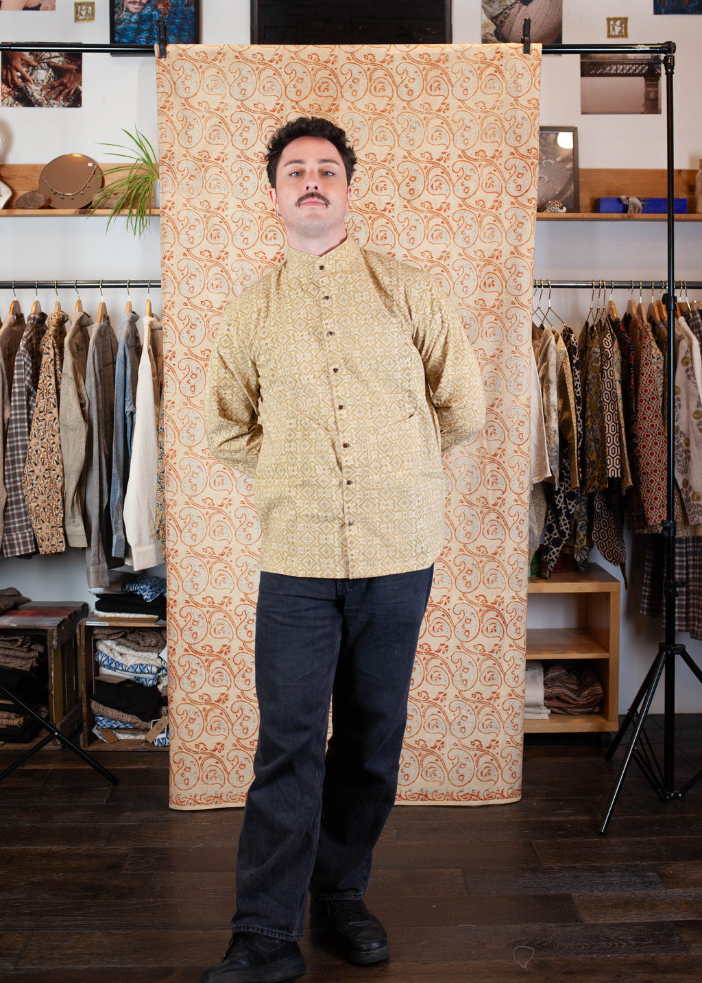 Chemise DARAMSHALA V.2 - Coton bio - Imprimé SAATH (ensemble)