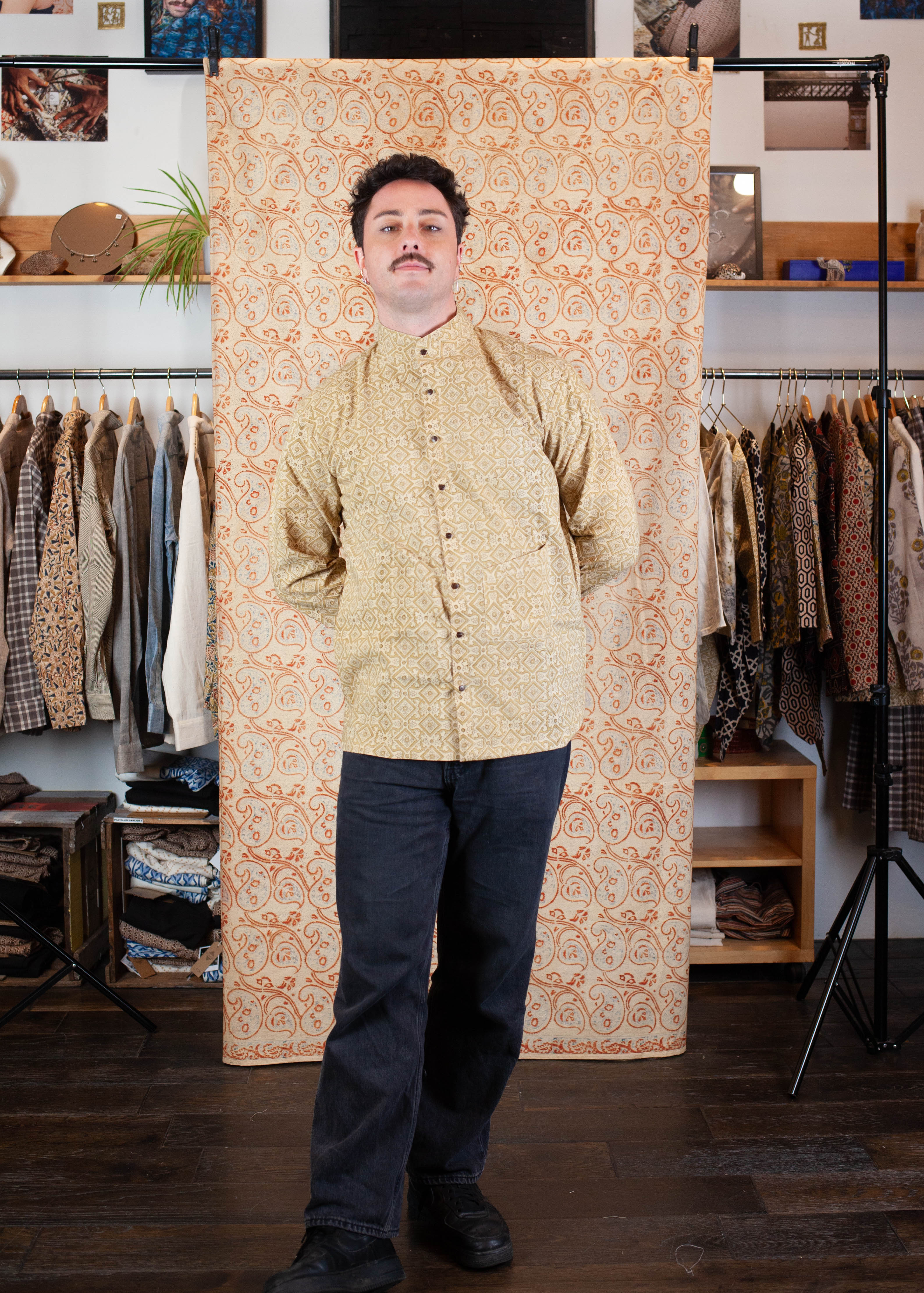 Chemise DARAMSHALA V.2 - Coton bio - Imprimé SAATH (ensemble)