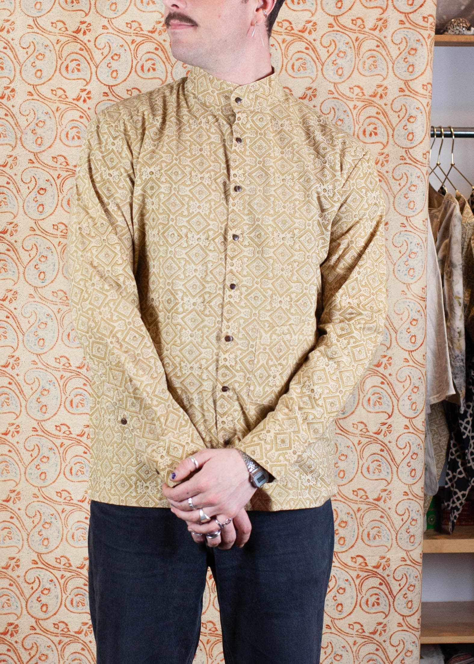 Chemise DARAMSHALA V.2 - Coton bio - Imprimé SAATH (ensemble)