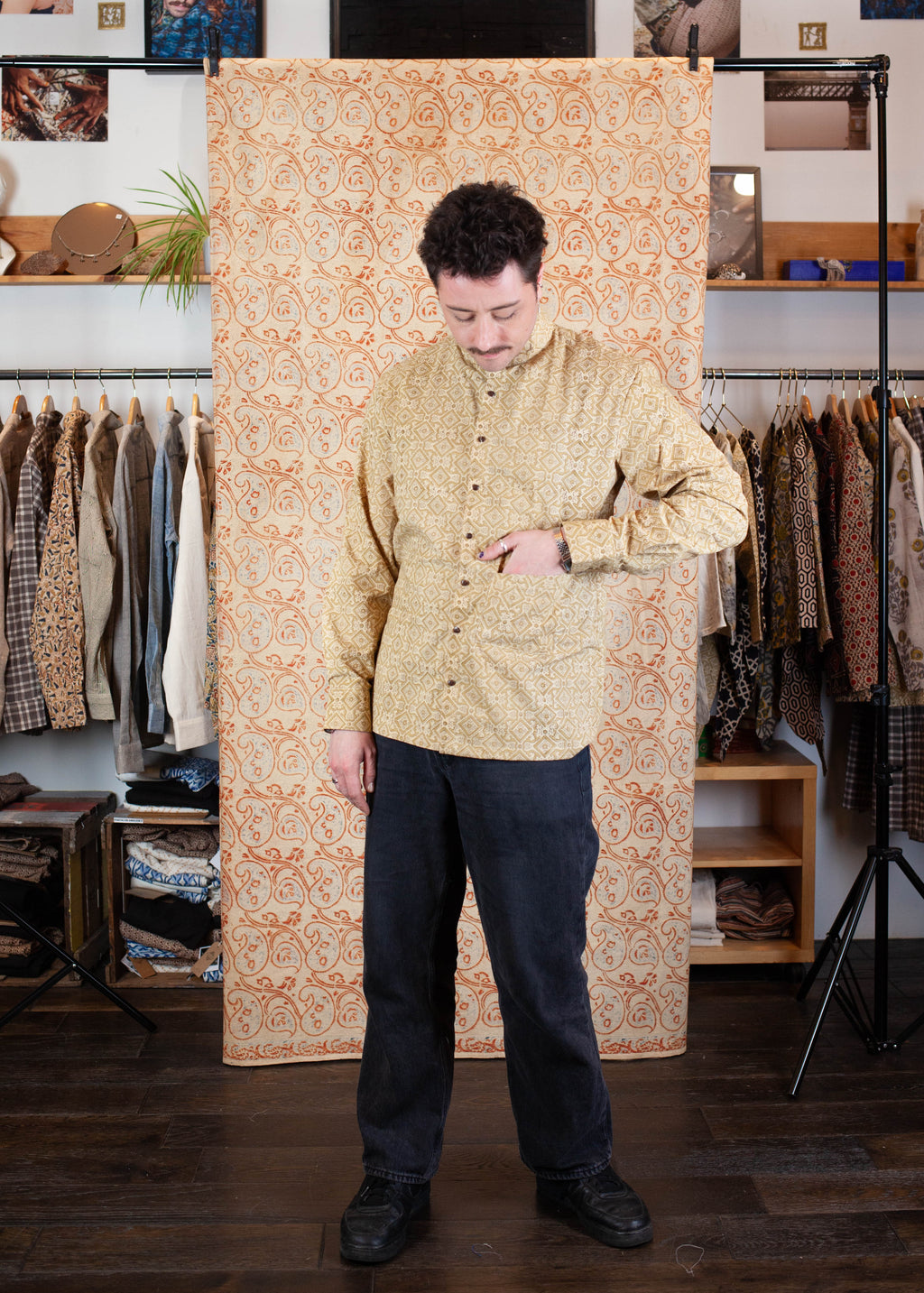 Chemise DARAMSHALA V.2 - Coton bio - Imprimé SAATH (ensemble)