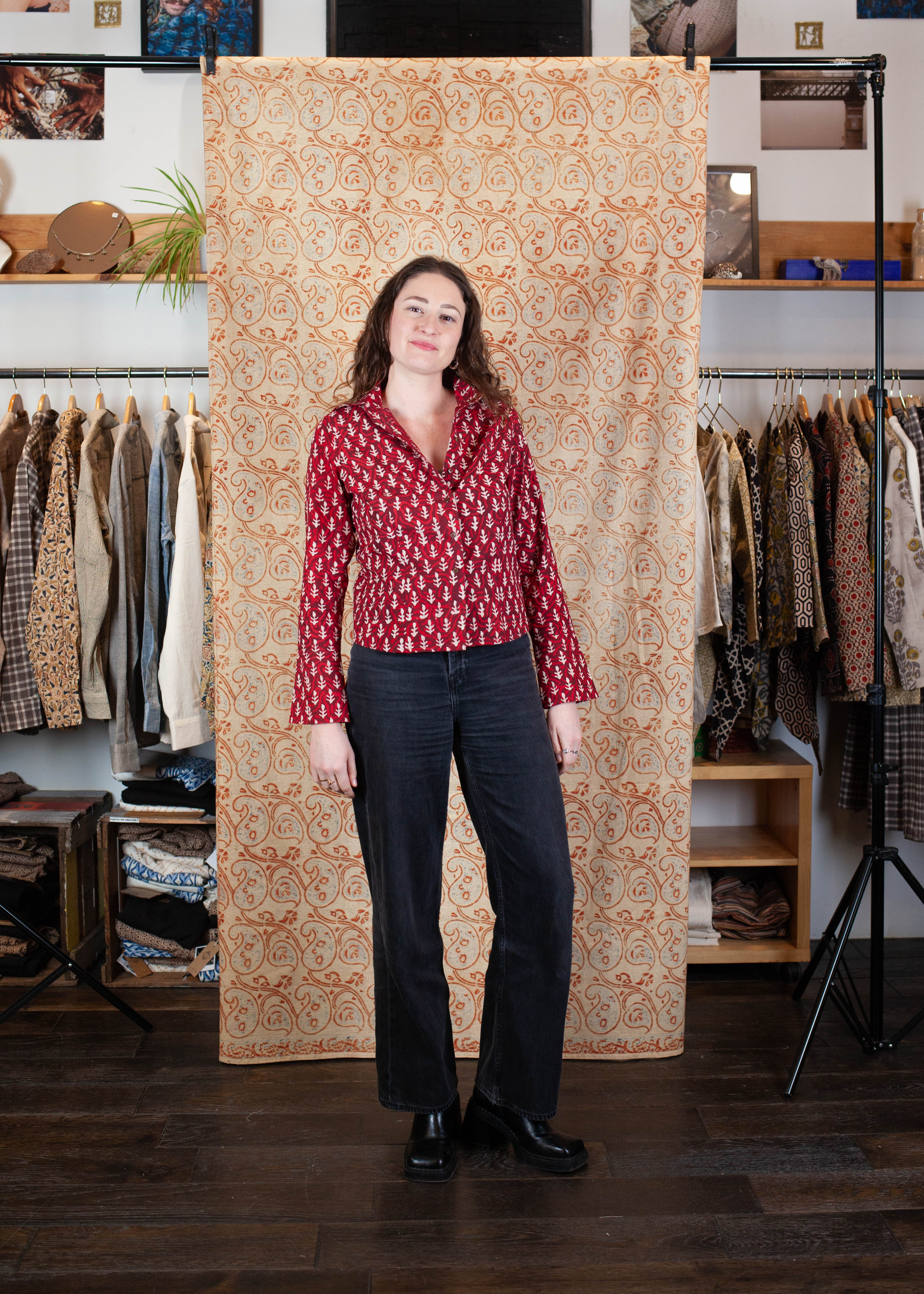 Chemise Bindu V.2 - Coton bio - Imprimé JYOTI (flamme)