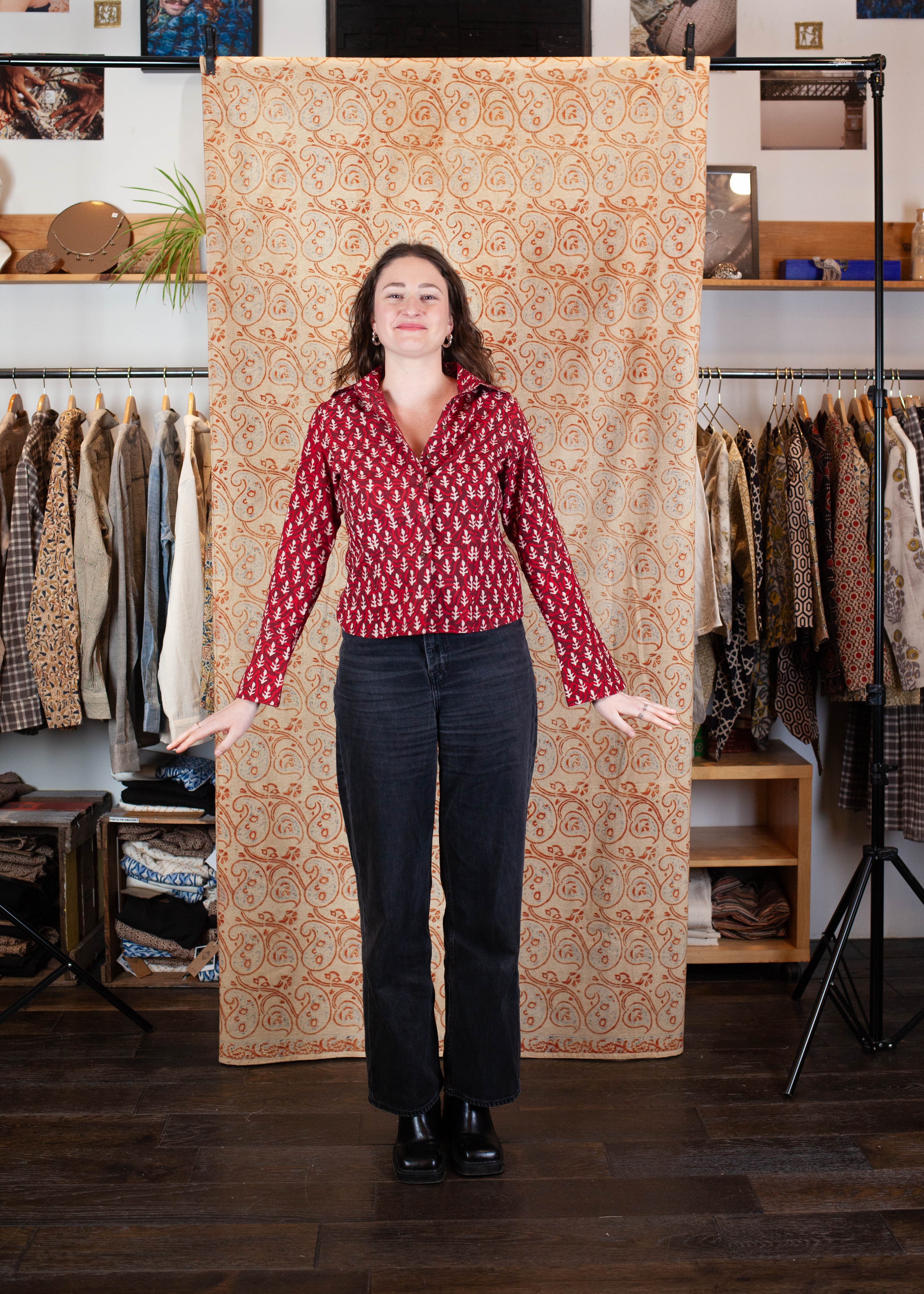 Chemise Bindu V.2 - Coton bio - Imprimé JYOTI (flamme)